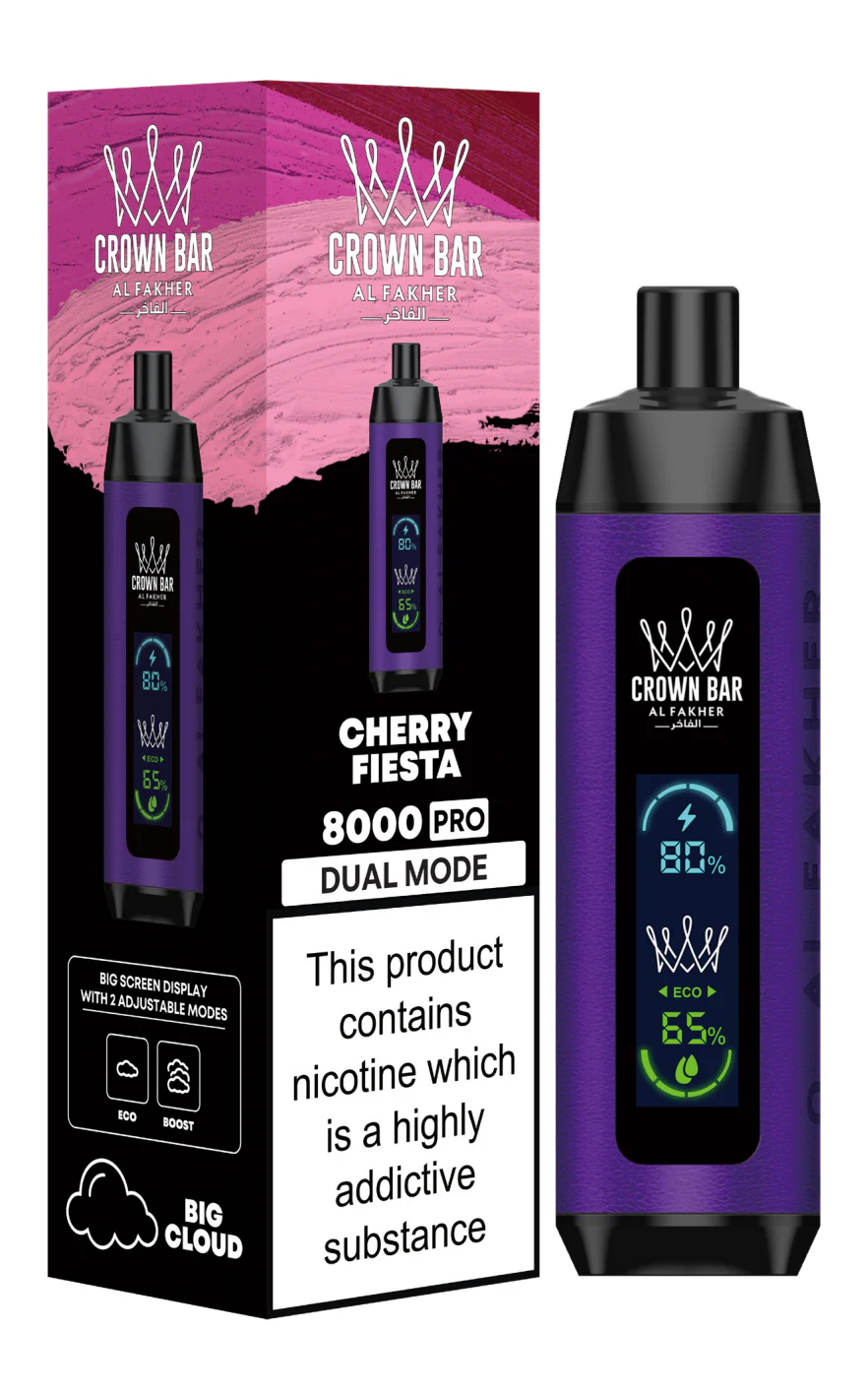 AL Fakher Crown Bar 8000 Pro Dual Mode Wiederaufladbares Einweg Kit (Big Cloud)- 💥 Nehme 5 Zahle NUR 4! + Ab einem Einkauf von 100€ 2 Mystery Gratis💥 - Image 10