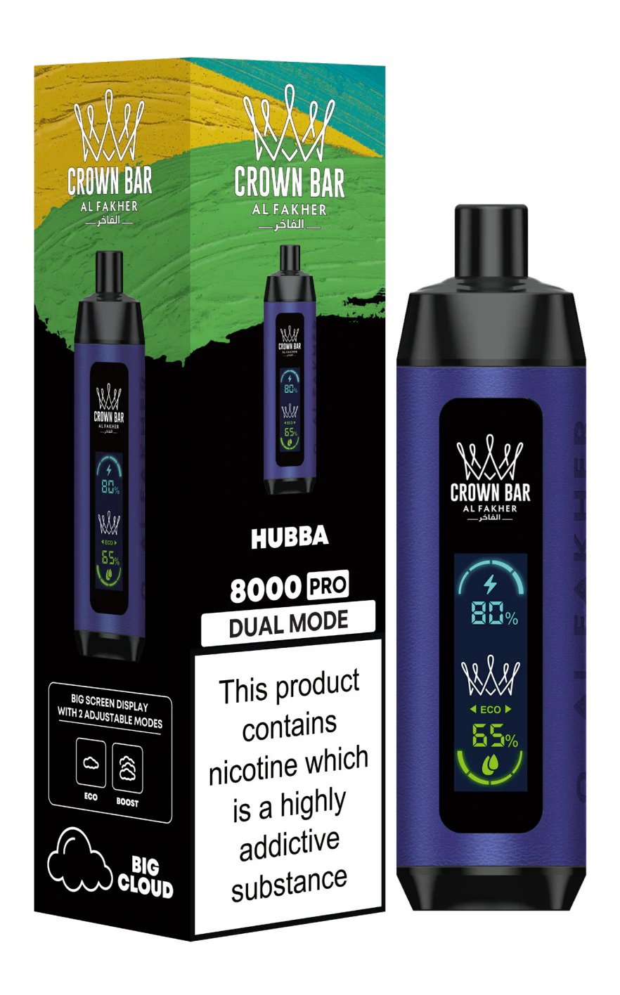 AL Fakher Crown Bar 8000 Pro Dual Mode Wiederaufladbares Einweg Kit (Big Cloud)- 💥 Nehme 5 Zahle NUR 4! + Ab einem Einkauf von 100€ 2 Mystery Gratis💥 - Image 13