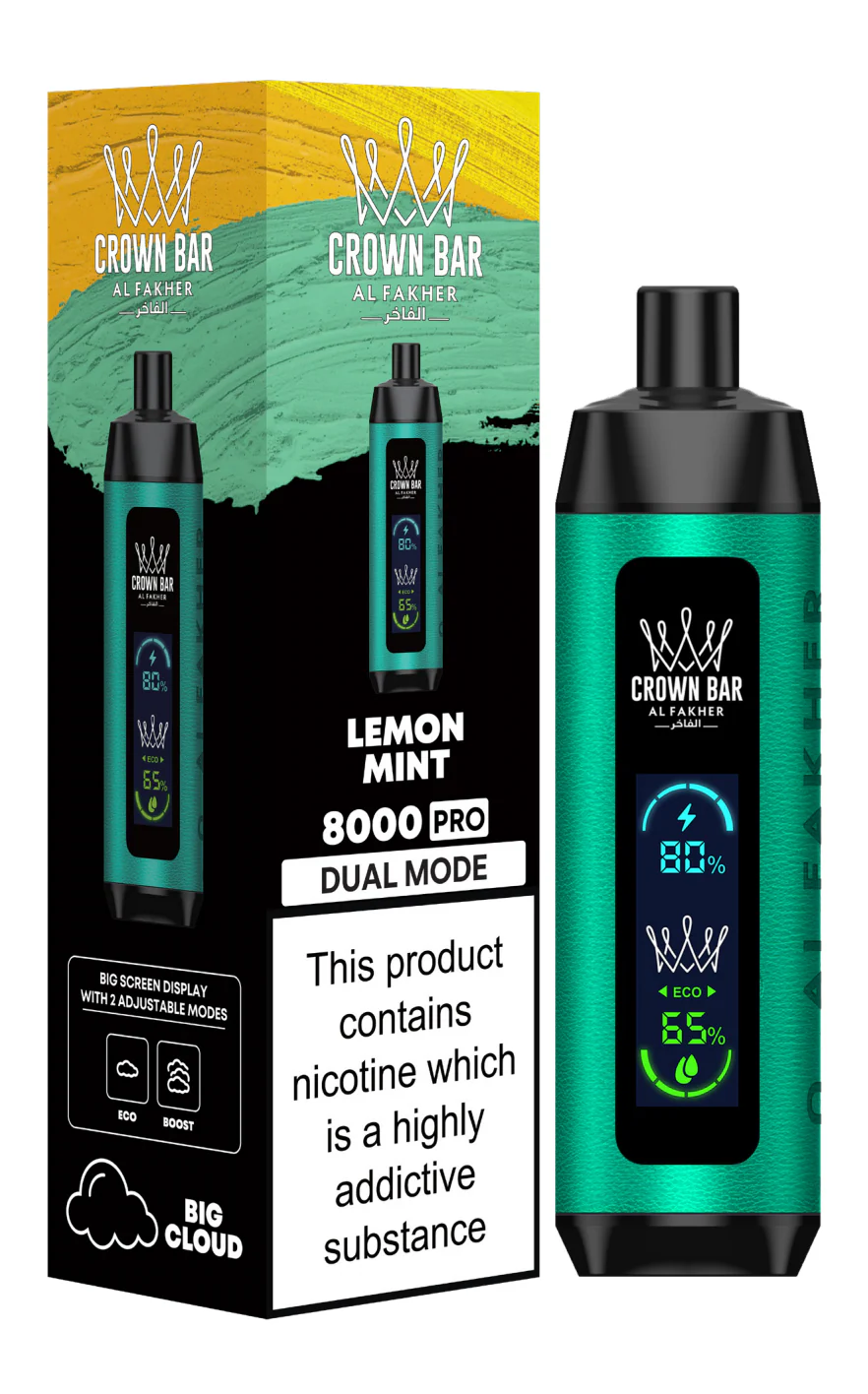 AL Fakher Crown Bar 8000 Pro Dual Mode Wiederaufladbares Einweg Kit (Big Cloud)- 💥 Nehme 5 Zahle NUR 4! + Ab einem Einkauf von 100€ 2 Mystery Gratis💥 - Image 15