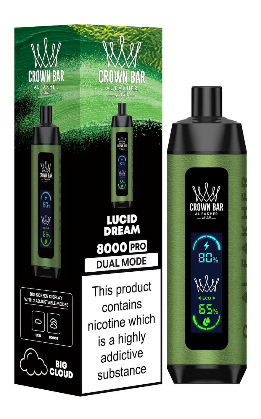 AL Fakher Crown Bar 8000 Pro Dual Mode Wiederaufladbares Einweg Kit (Big Cloud)- 💥 Nehme 5 Zahle NUR 4! + Ab einem Einkauf von 100€ 2 Mystery Gratis💥 - Image 16