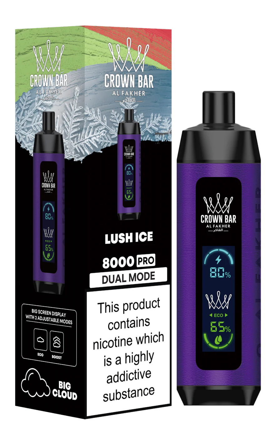 AL Fakher Crown Bar 8000 Pro Dual Mode Wiederaufladbares Einweg Kit (Big Cloud)- 💥 Nehme 5 Zahle NUR 4! + Ab einem Einkauf von 100€ 2 Mystery Gratis💥 - Image 17