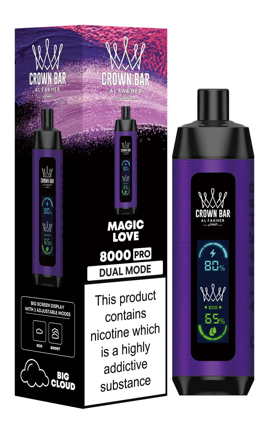 AL Fakher Crown Bar 8000 Pro Dual Mode Wiederaufladbares Einweg Kit (Big Cloud)- 💥 Nehme 5 Zahle NUR 4! + Ab einem Einkauf von 100€ 2 Mystery Gratis💥 - Image 18