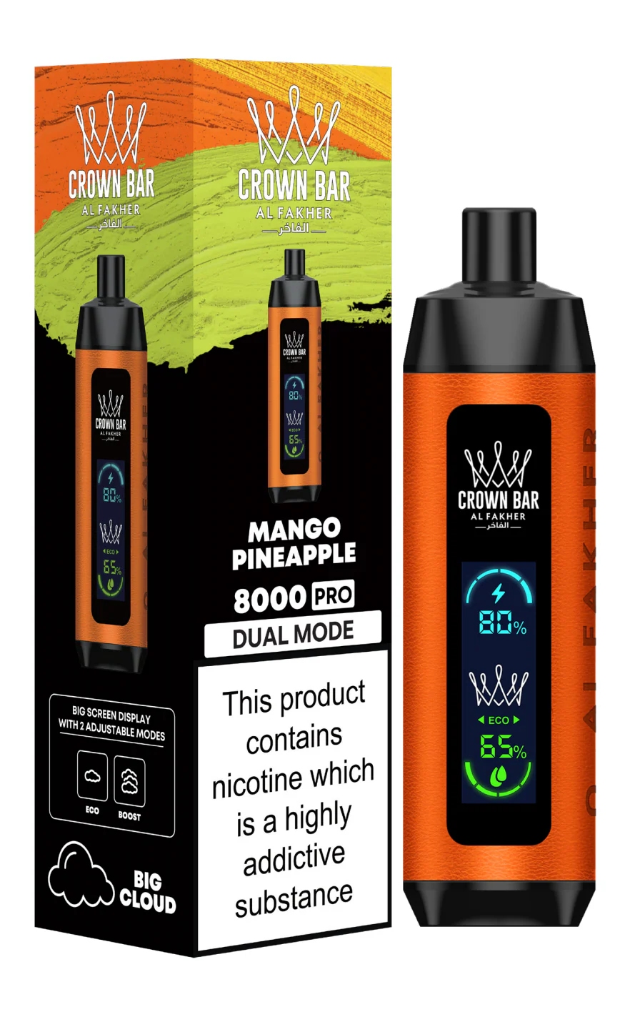 AL Fakher Crown Bar 8000 Pro Dual Mode Wiederaufladbares Einweg Kit (Big Cloud)- 💥 Nehme 5 Zahle NUR 4! + Ab einem Einkauf von 100€ 2 Mystery Gratis💥 - Image 20