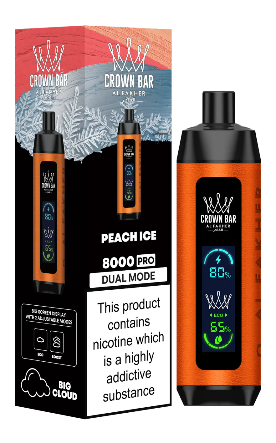AL Fakher Crown Bar 8000 Pro Dual Mode Wiederaufladbares Einweg Kit (Big Cloud)- 💥 Nehme 5 Zahle NUR 4! + Ab einem Einkauf von 100€ 2 Mystery Gratis💥 - Image 21