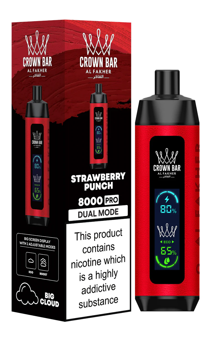 AL Fakher Crown Bar 8000 Pro Dual Mode Wiederaufladbares Einweg Kit (Big Cloud)- 💥 Nehme 5 Zahle NUR 4! + Ab einem Einkauf von 100€ 2 Mystery Gratis💥 - Image 22