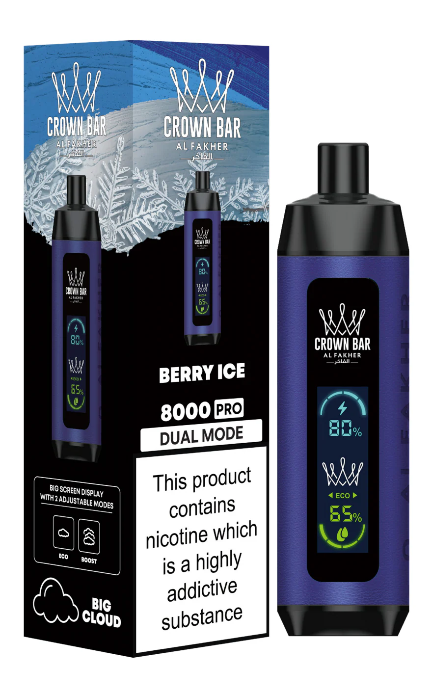 AL Fakher Crown Bar 8000 Pro Dual Mode Wiederaufladbares Einweg Kit (Big Cloud)- 💥 Nehme 5 Zahle NUR 4! + Ab einem Einkauf von 100€ 2 Mystery Gratis💥 - Image 4