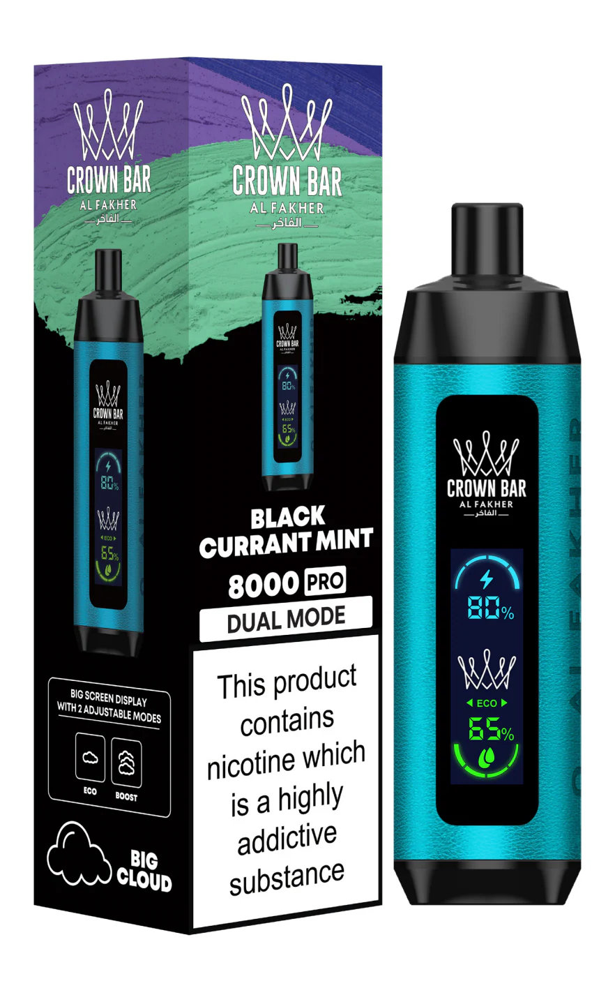 AL Fakher Crown Bar 8000 Pro Dual Mode Wiederaufladbares Einweg Kit (Big Cloud)- 💥 Nehme 5 Zahle NUR 4! + Ab einem Einkauf von 100€ 2 Mystery Gratis💥 - Image 5