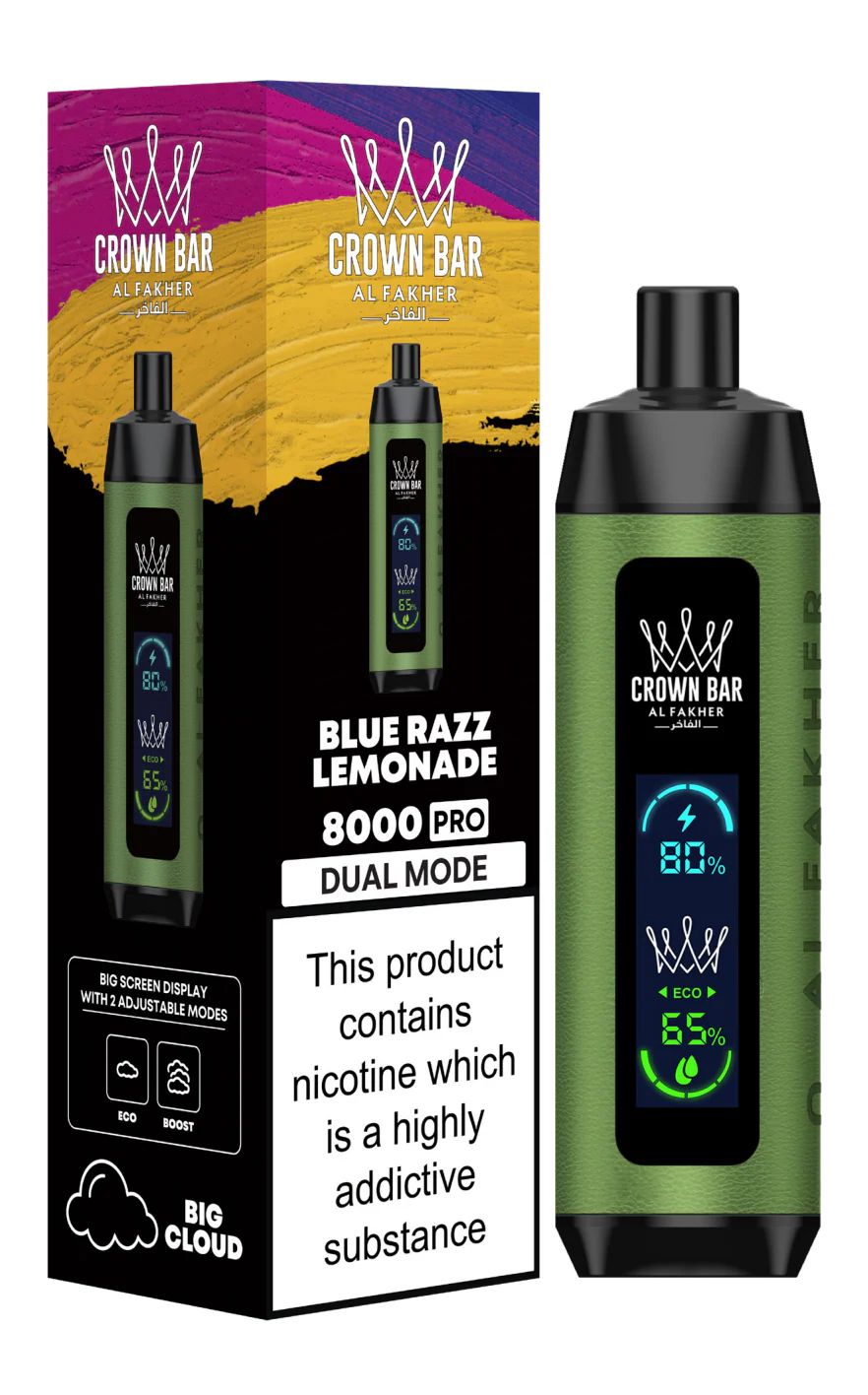 AL Fakher Crown Bar 8000 Pro Dual Mode Wiederaufladbares Einweg Kit (Big Cloud)- 💥 Nehme 5 Zahle NUR 4! + Ab einem Einkauf von 100€ 2 Mystery Gratis💥 - Image 8