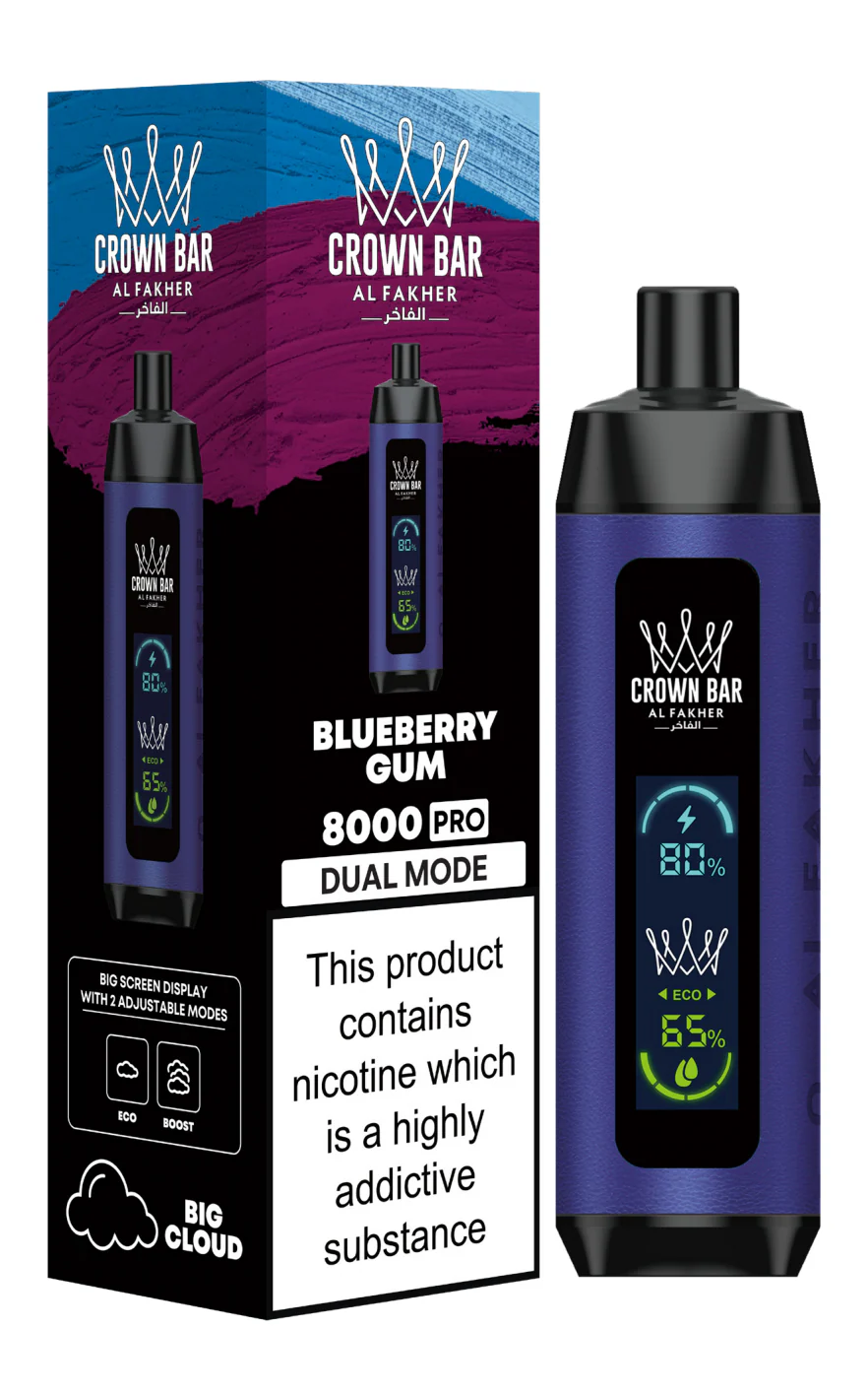 AL Fakher Crown Bar 8000 Pro Dual Mode Wiederaufladbares Einweg Kit (Big Cloud)- 💥 Nehme 5 Zahle NUR 4! + Ab einem Einkauf von 100€ 2 Mystery Gratis💥 - Image 9