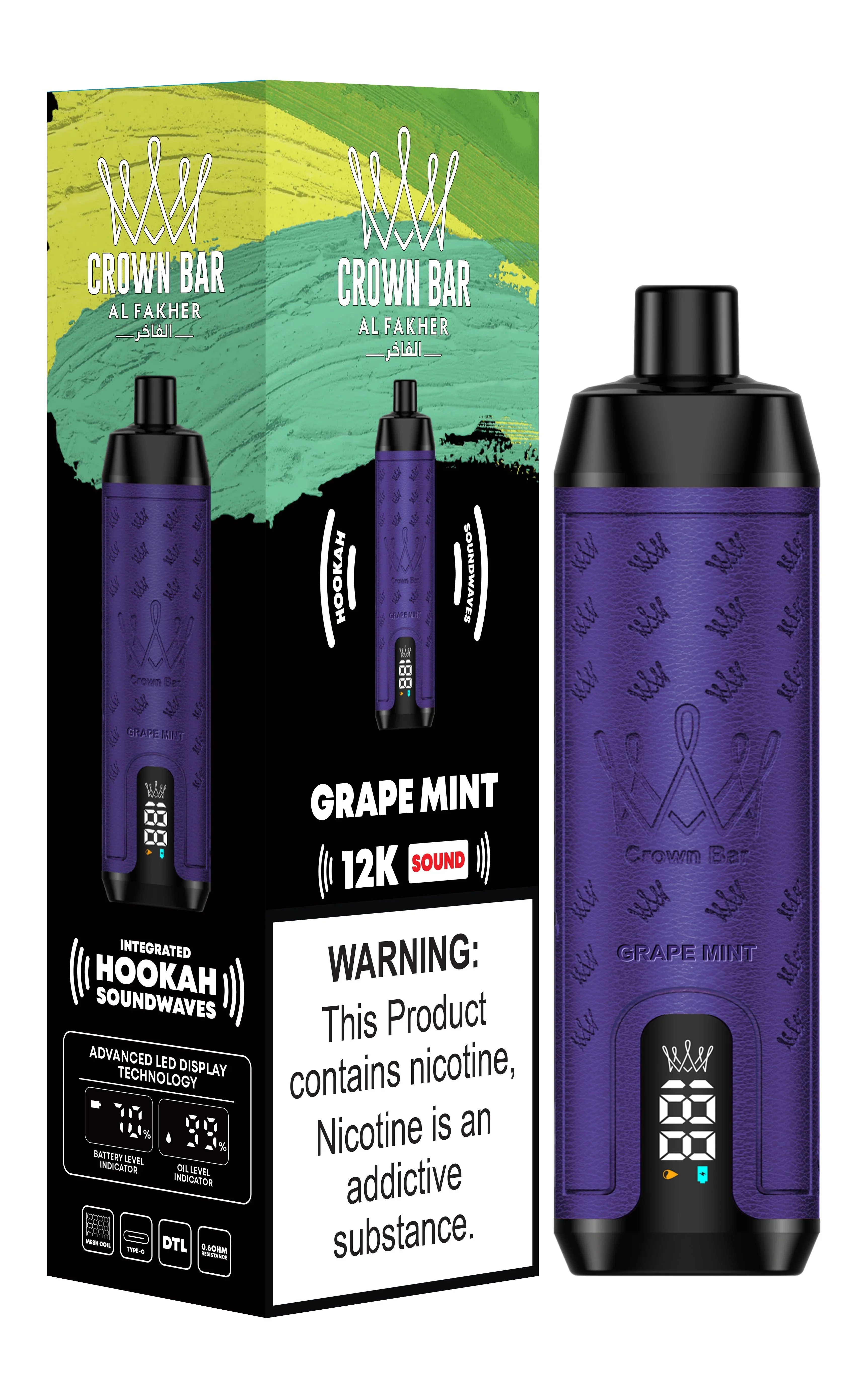 AL Fakher Crown Bar 12000 Puffs Shisha Hookah Einweg Vape - 💥 Ab einem Einkauf von 100€ 2 Mystery Gratis💥 - Image 10