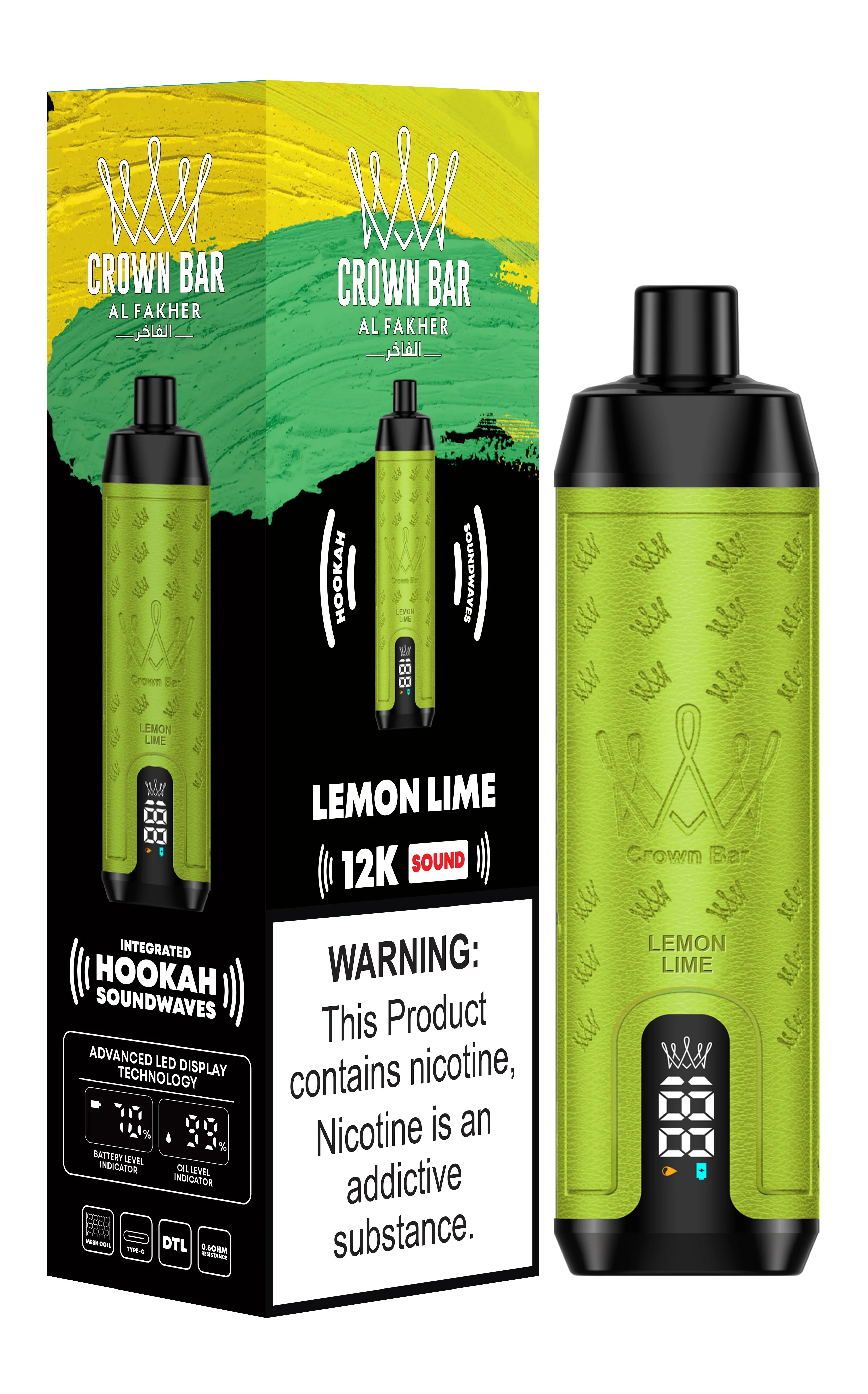 AL Fakher Crown Bar 12000 Puffs Shisha Hookah Einweg Vape - 💥 Ab einem Einkauf von 100€ 2 Mystery Gratis💥 - Image 12