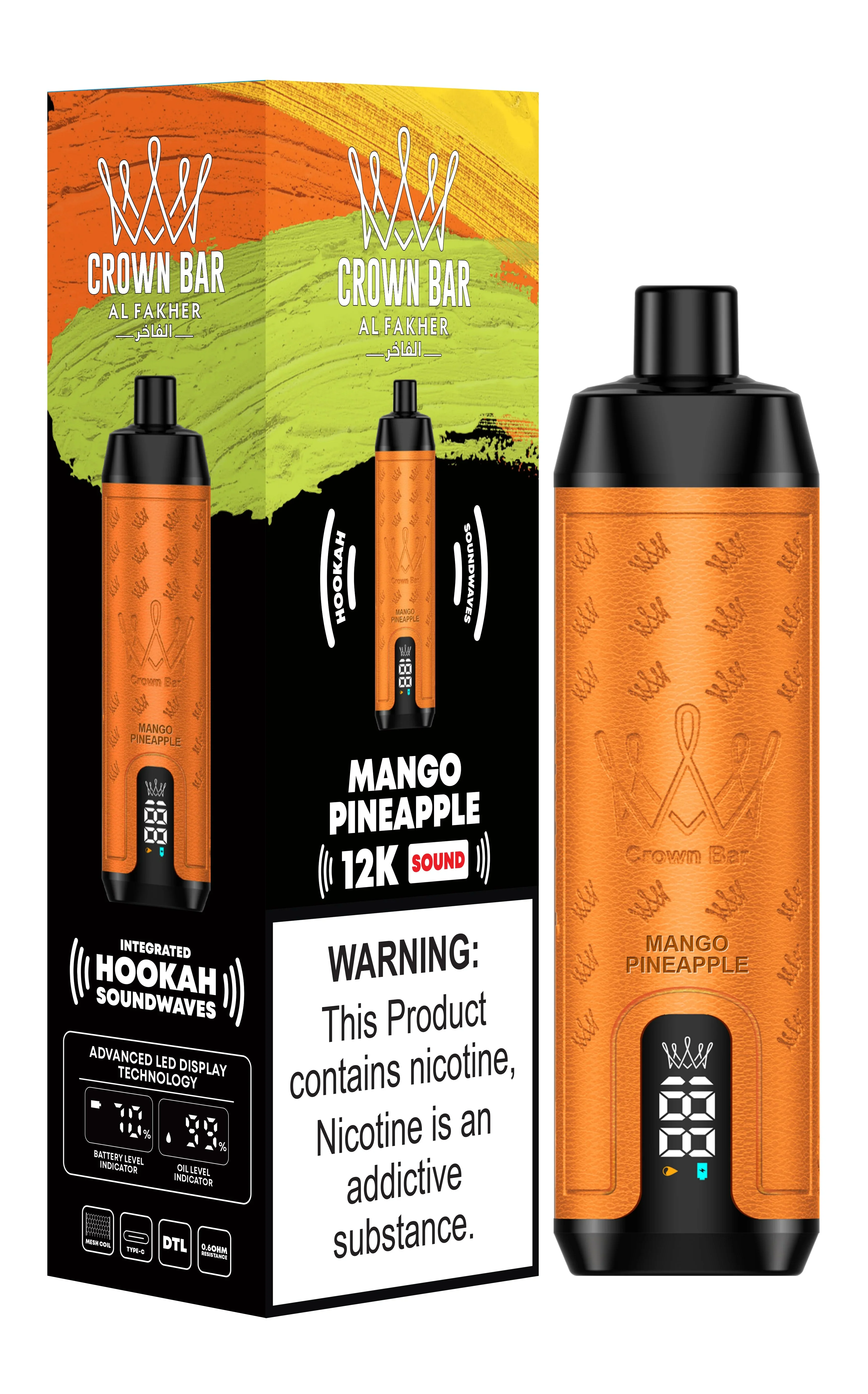AL Fakher Crown Bar 12000 Puffs Shisha Hookah Einweg Vape - 💥 Ab einem Einkauf von 100€ 2 Mystery Gratis💥 - Image 15