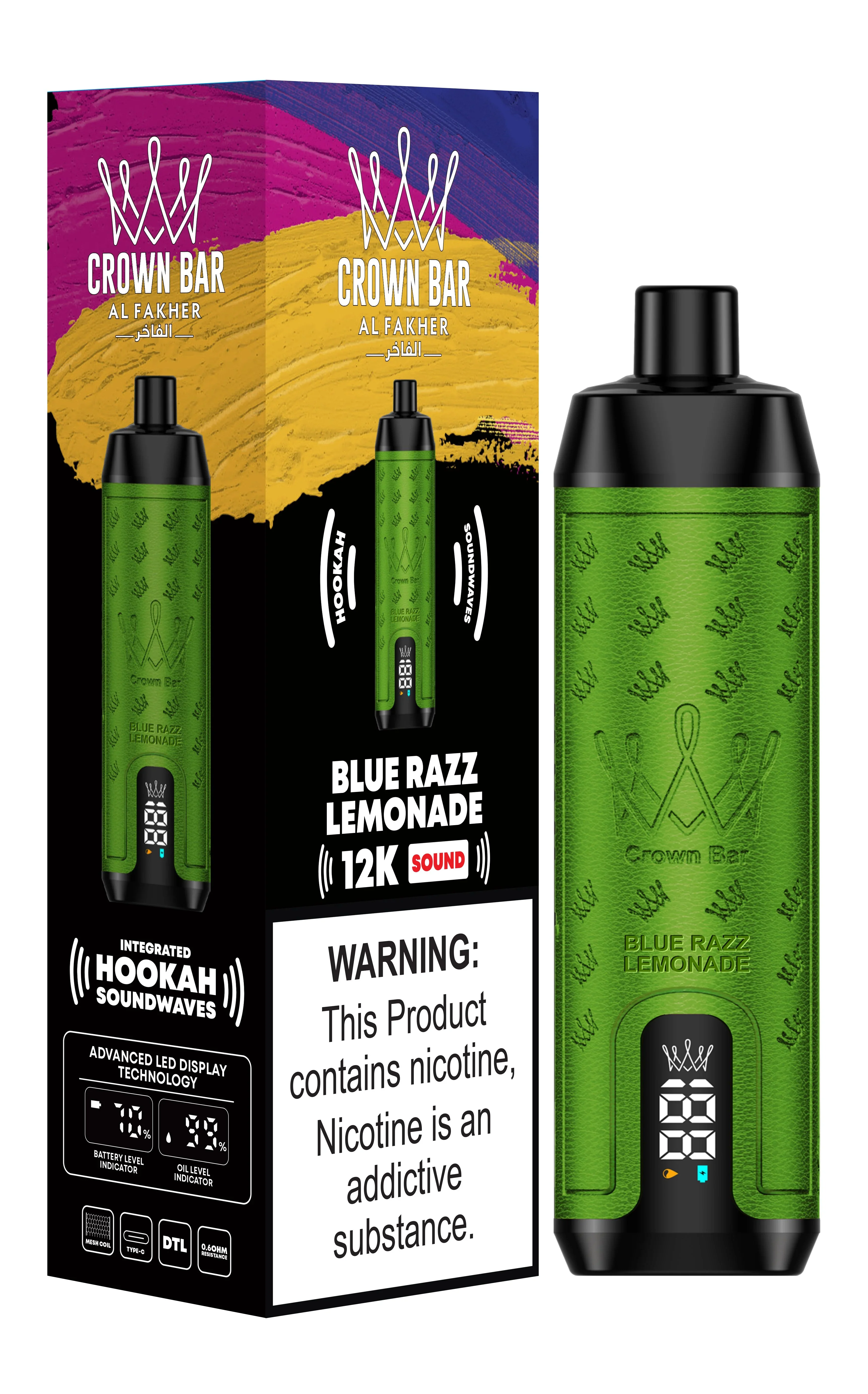 AL Fakher Crown Bar 12000 Puffs Shisha Hookah Einweg Vape - 💥 Ab einem Einkauf von 100€ 2 Mystery Gratis💥 - Image 8