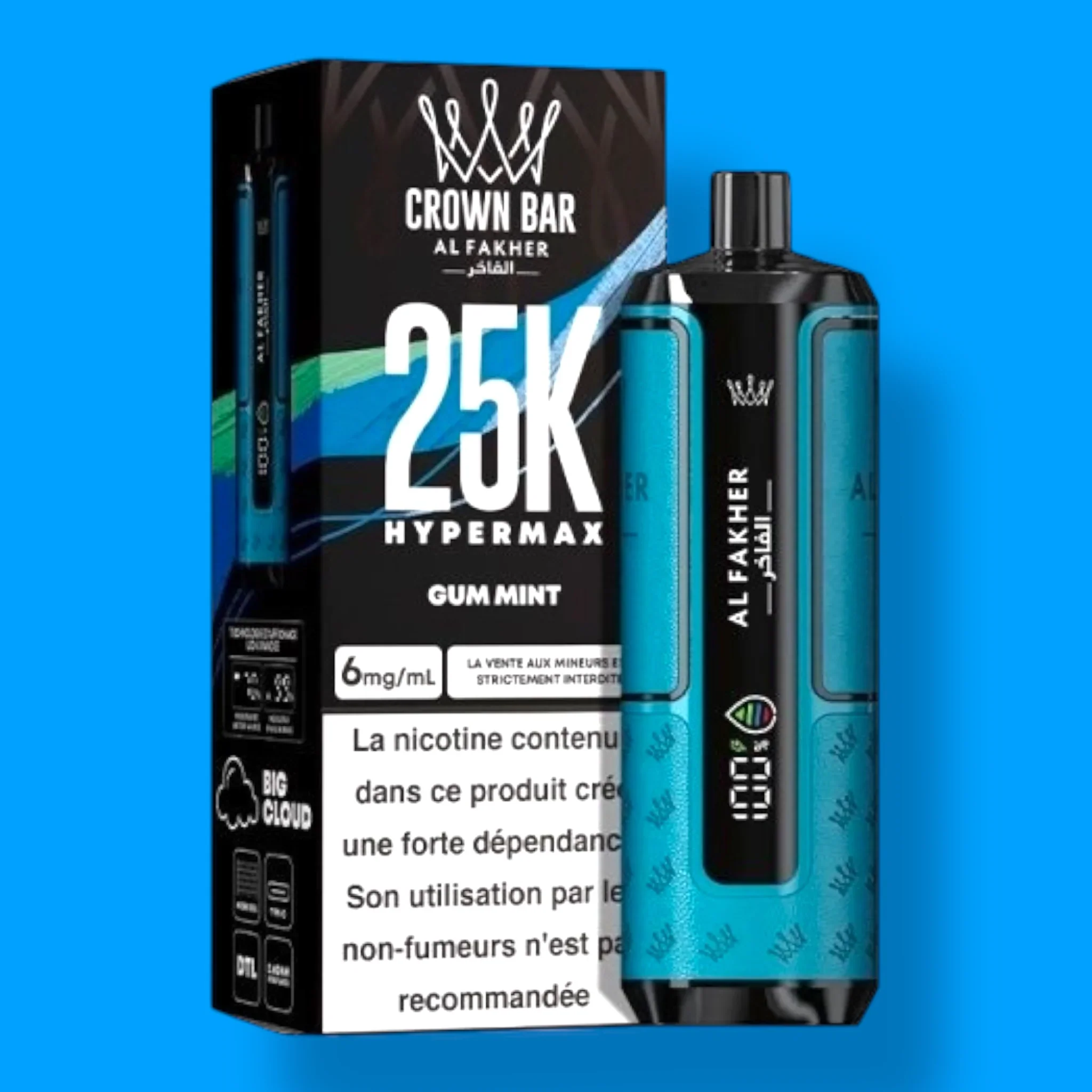 AL Fakher Crown Bar 25K Hypermax Einweg Kit (25000 Puffs) - 💥 Nehme 4 Zahle NUR 3! + Ab einem Einkauf von 100€ 2 Mystery Gratis💥 - Image 2