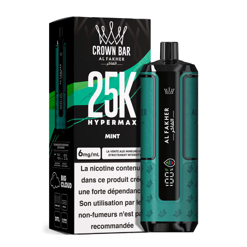 AL Fakher Crown Bar 25K Hypermax Einweg Kit (25000 Puffs) - 💥 Nehme 4 Zahle NUR 3! + Ab einem Einkauf von 100€ 2 Mystery Gratis💥 - Image 6
