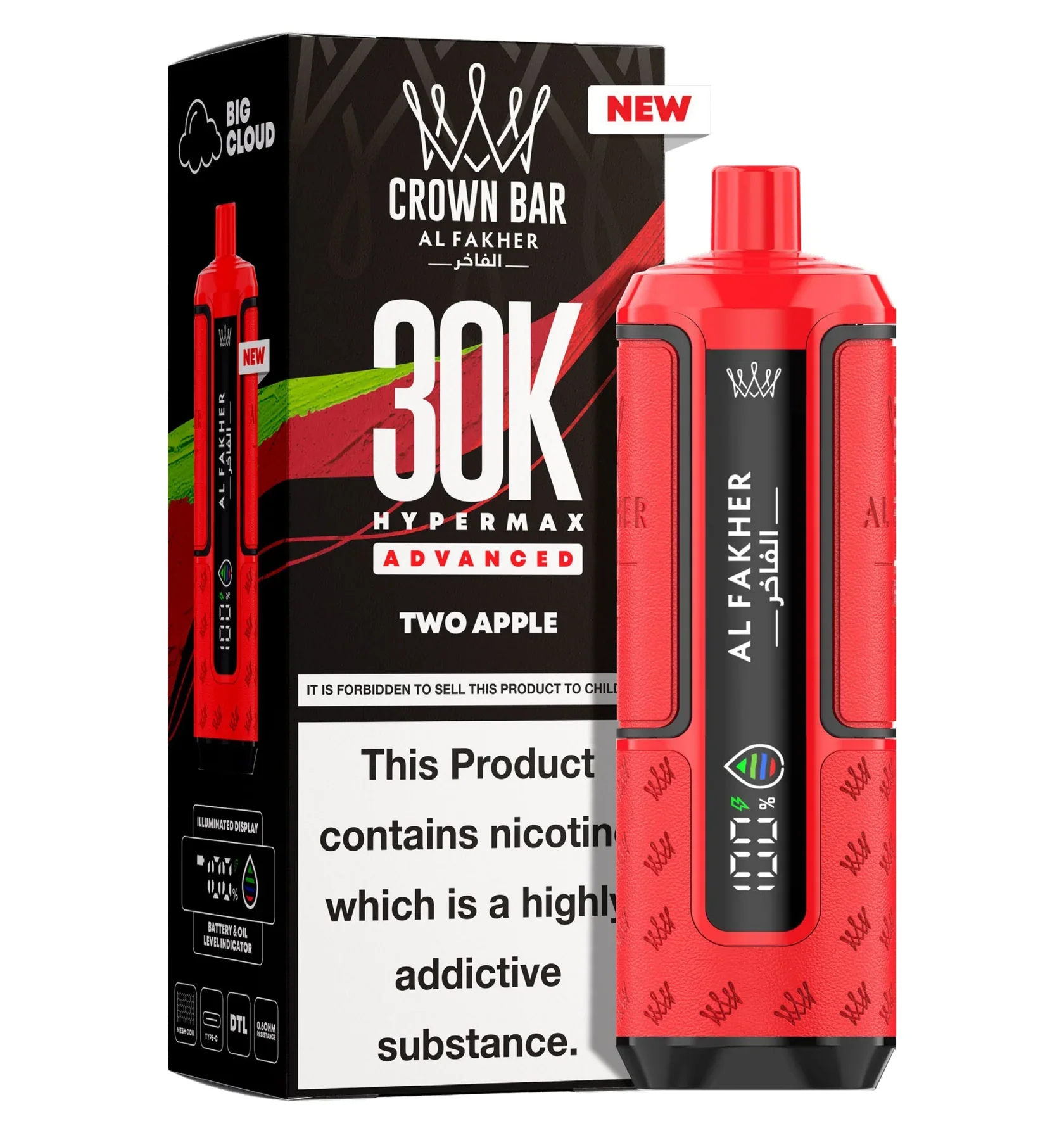 AL Fakher Crown Bar 30K Hypermax Vorgefülltes Einweg Kit - 💥 Nehme 4 Zahle NUR 3! + Ab einem Einkauf von 100€ 2 Mystery Gratis💥 - Image 6