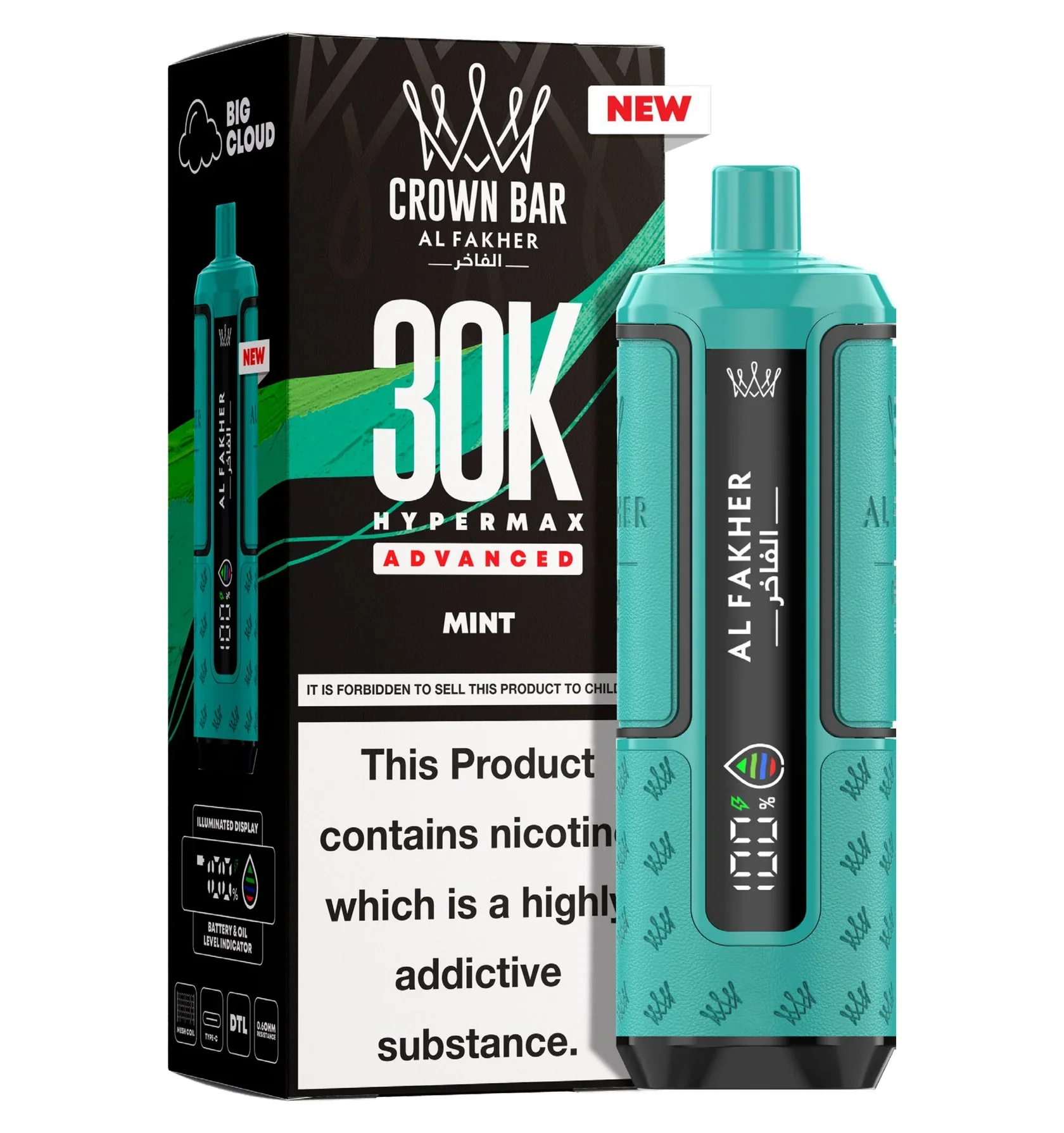 AL Fakher Crown Bar 30K Hypermax Vorgefülltes Einweg Kit - 💥 Nehme 4 Zahle NUR 3! + Ab einem Einkauf von 100€ 2 Mystery Gratis💥 - Image 8