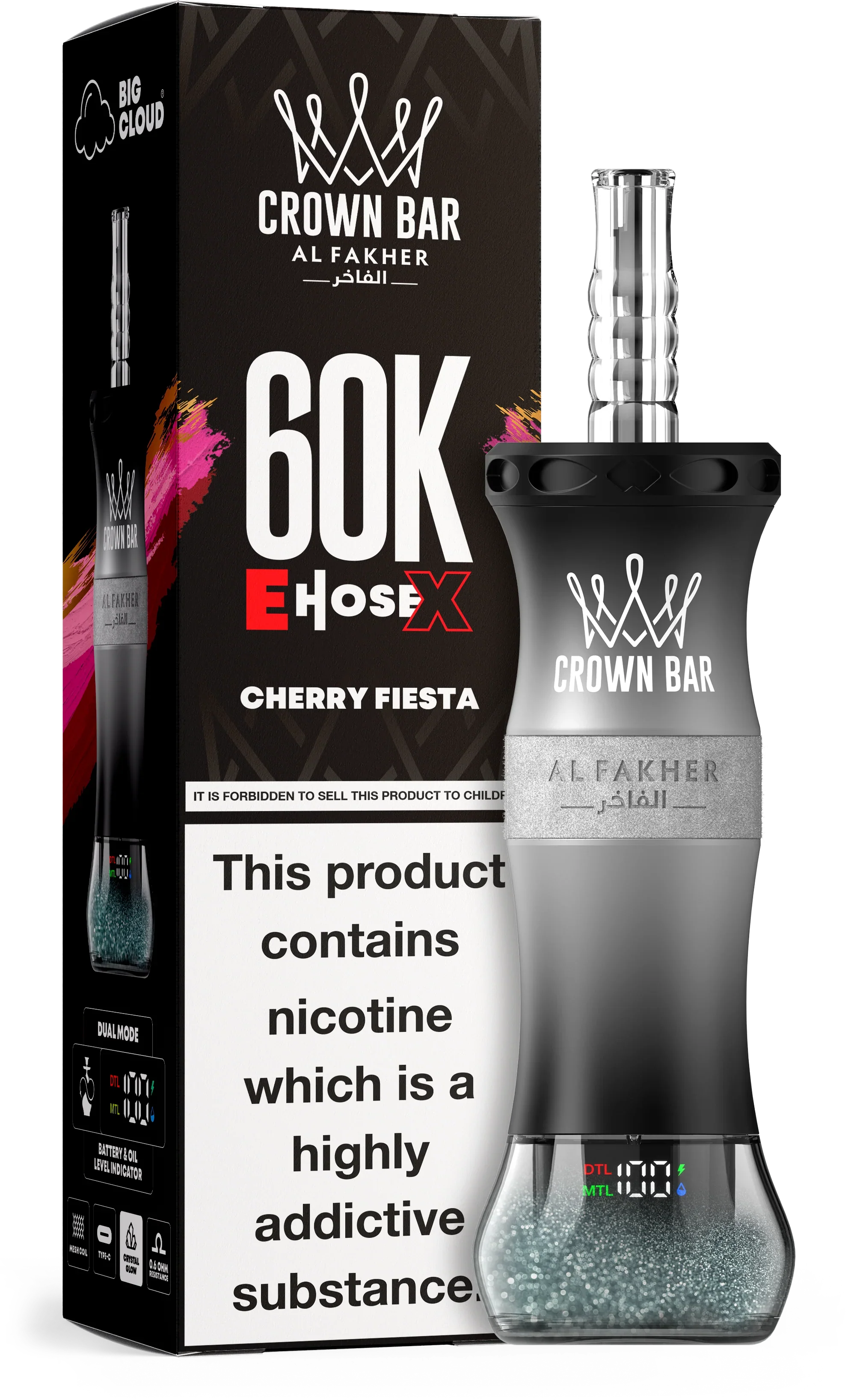 AL Fakher Crown Bar 60K 60000 Puffs E-Hose X Einweg Kit- 💥 Nehme 5 Zahle NUR 4! + Ab einem Einkauf von 100€ 2 Mystery Gratis💥 - Image 16