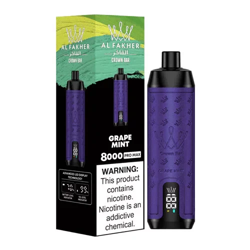 AL Fakher Crown Bar Pro 8000 Puffs Wiederaufladbares Einweg Kit- 💥 Nehme 5 Zahle NUR 4! + Ab einem Einkauf von 100€ 2 Mystery Gratis💥 - Image 6