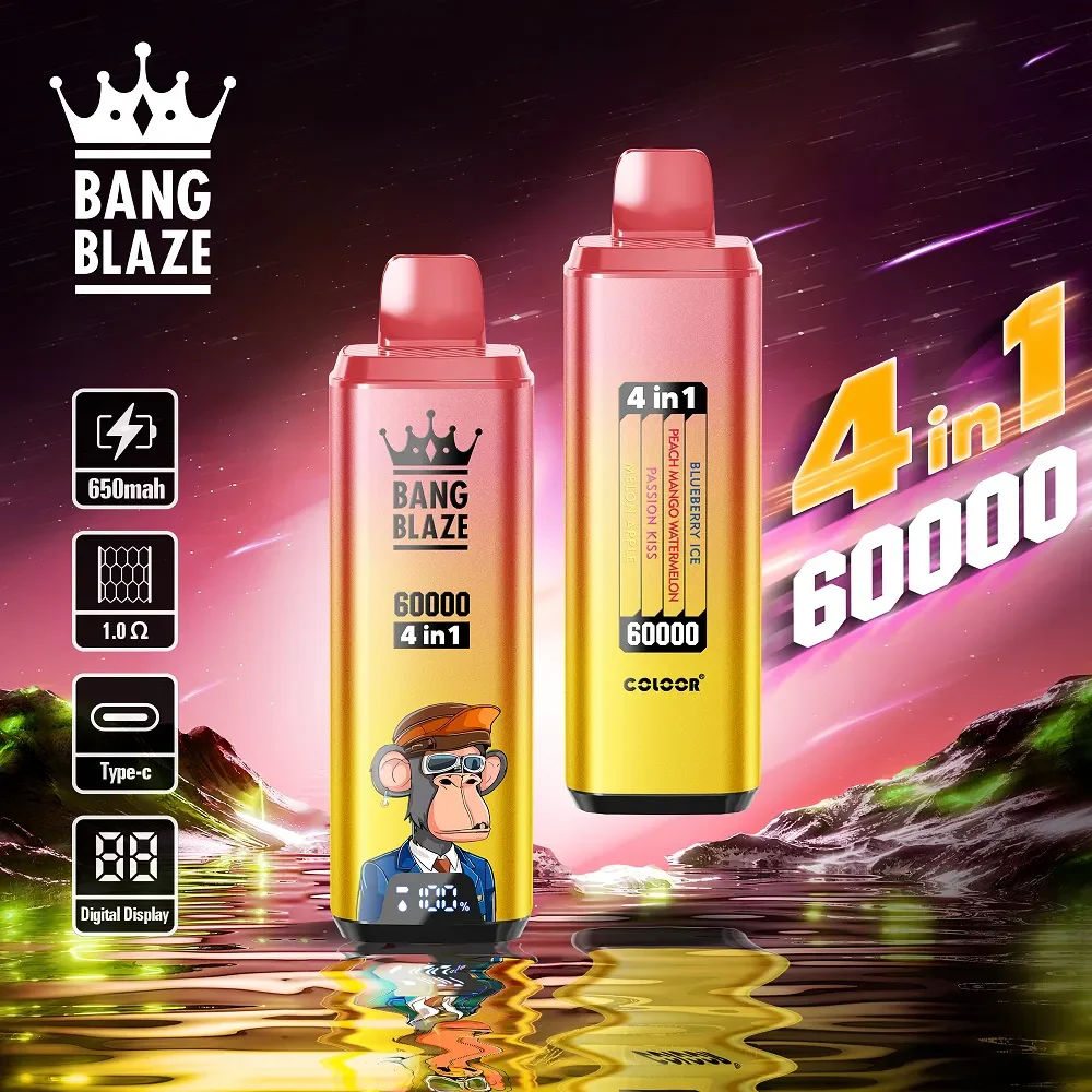 Bang Blaze 4IN1 60000 60K Puffs Wiederaufladbares Einweg Kit - 💥 Nehme 5 Zahle NUR 4! + Ab einem Einkauf von 100€ 2 Mystery Gratis💥 - Image 5