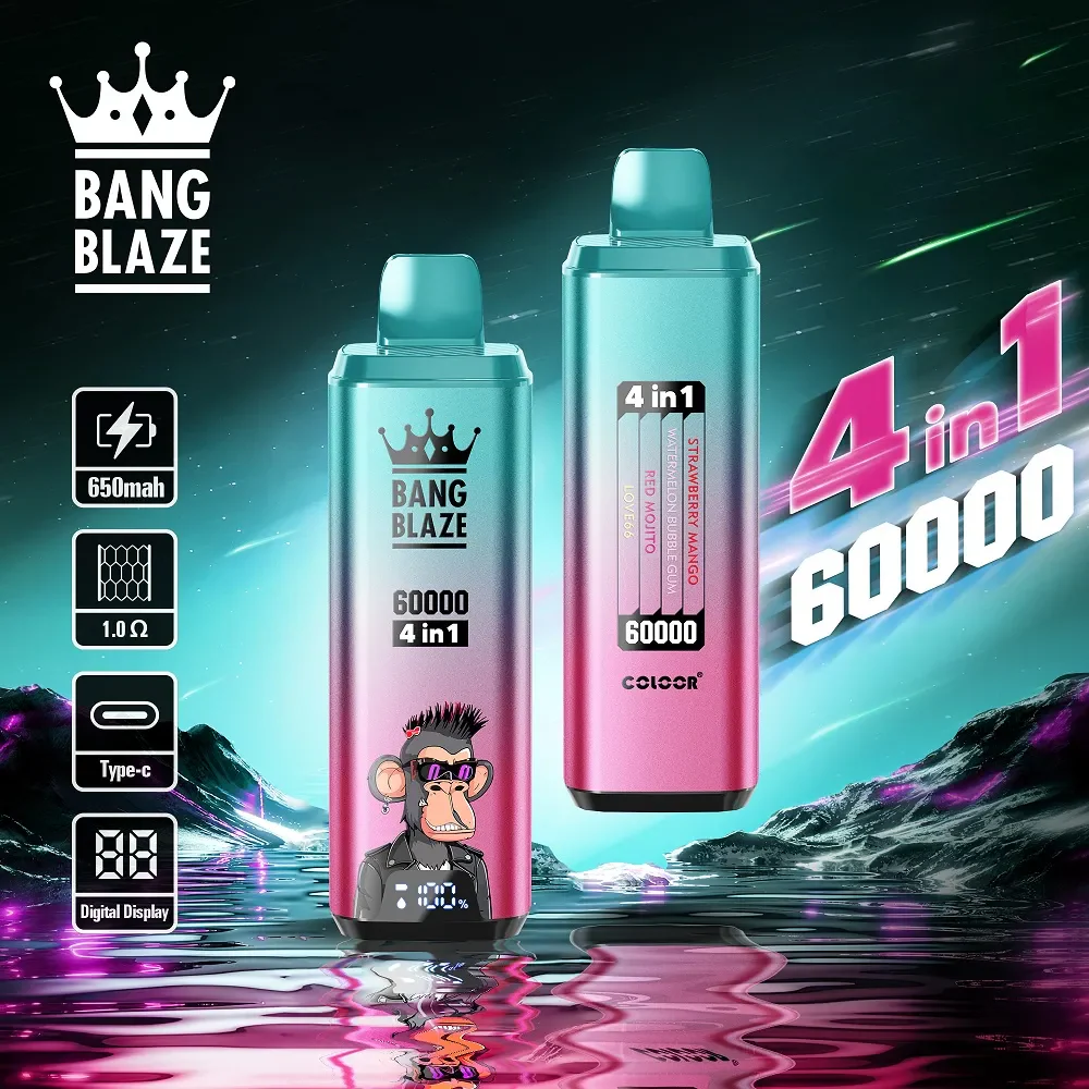 Bang Blaze 4IN1 60000 60K Puffs Wiederaufladbares Einweg Kit - 💥 Nehme 5 Zahle NUR 4! + Ab einem Einkauf von 100€ 2 Mystery Gratis💥 - Image 9