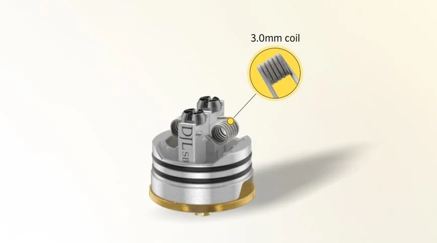 Digiflavor Aura BF RDA Tank Atomizer By DJLsb Vapes - 1.5ml-Gold - Image 6