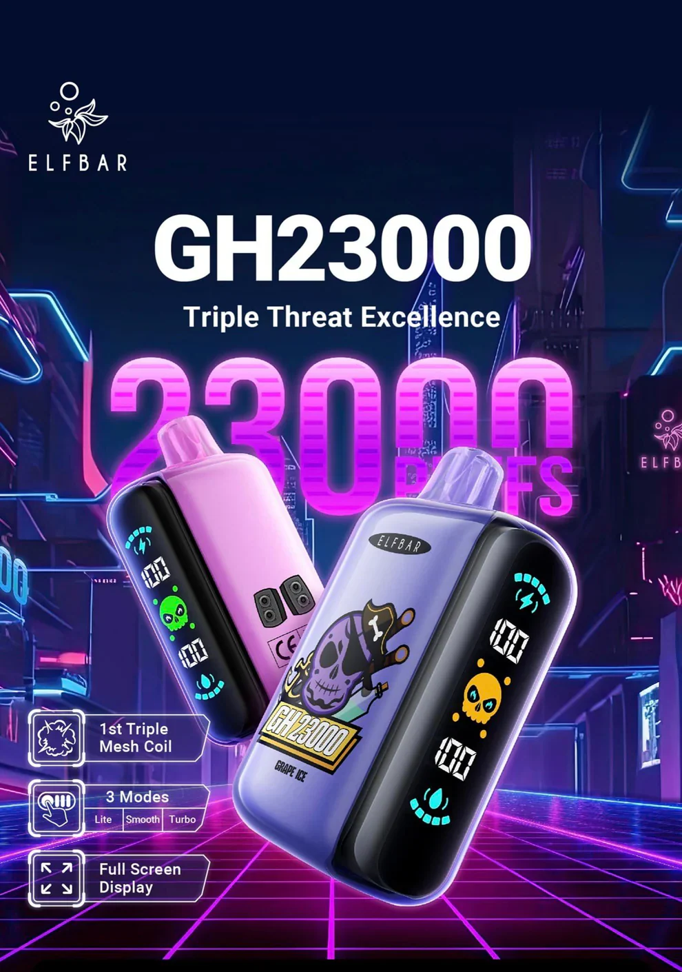 Elf Bar GH23000 Wiederaufladbares Einweg Kit (23K Puffs)- 💥 Nehme 5 Zahle NUR 4! + Ab einem Einkauf von 100€ 2 Mystery Gratis💥 - Image 3