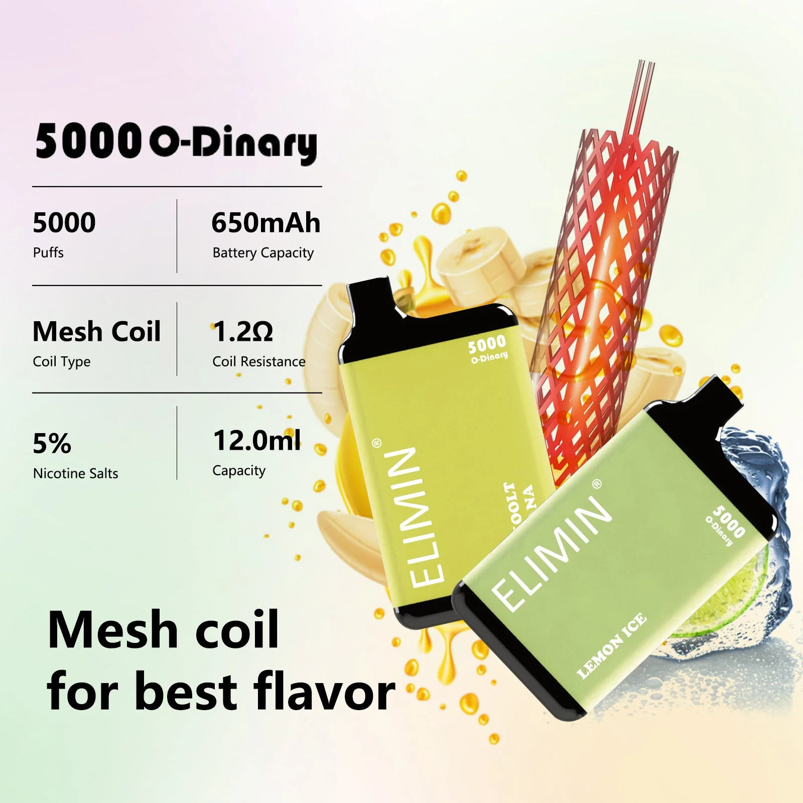 Elimin O-Dinary 5000 Einweg E-Zigarette Disposable Kit 650mAh wiederaufladbar - Image 3