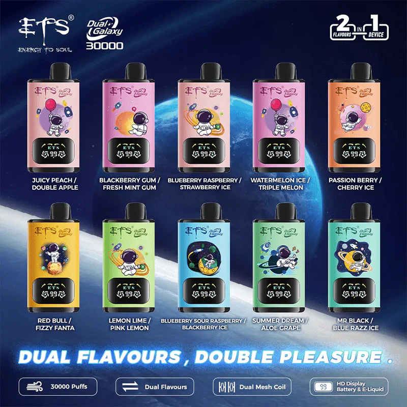 ETS Galaxy 30000 30K Puffs Einweg Kit (Double Flavors) - 💥 Nehme 5 Zahle NUR 4! + Ab einem Einkauf von 100€ 2 Mystery Gratis💥