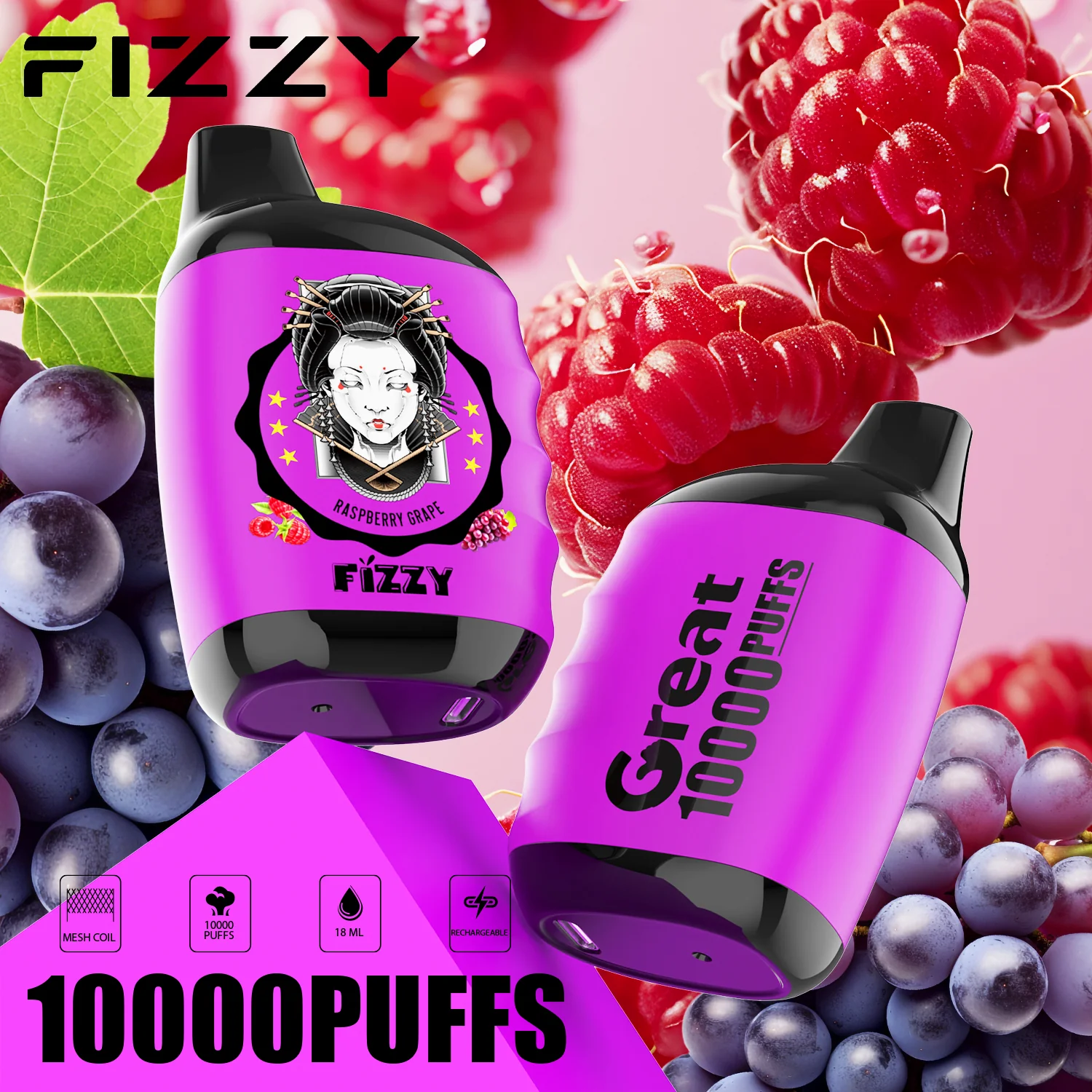 Fizzy GREAT 10000 Puffs Wiederaufladbares Einweg Disposable Kit - 📢EXKLUSIVES ANGEBOT - Nehme 4 Zahle NUR 3 an der Kasse + AB einem Einkauf von 100€ 1 Mystery Vapes Gratis!📢 - Image 11