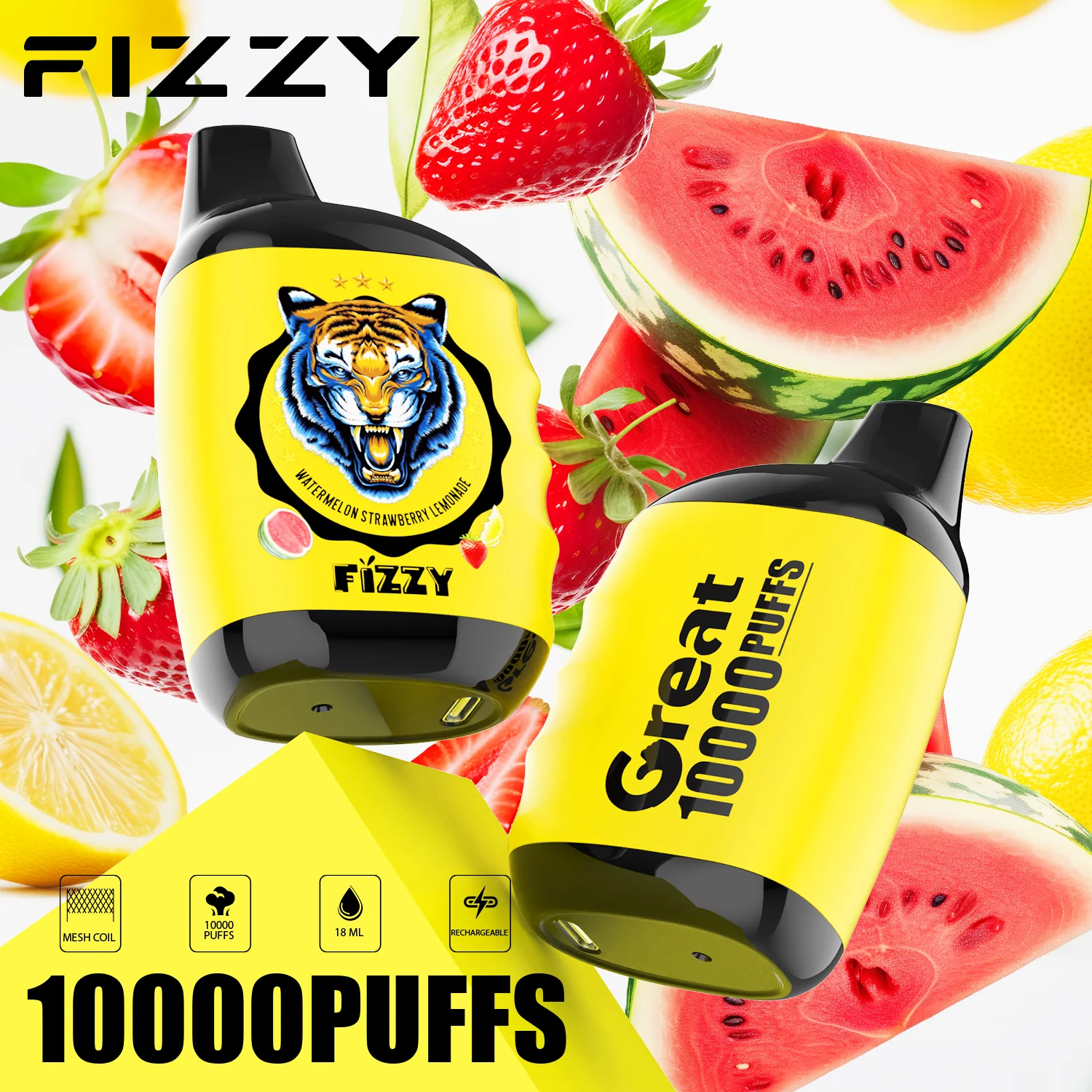 Fizzy GREAT 10000 Puffs Wiederaufladbares Einweg Disposable Kit - 📢EXKLUSIVES ANGEBOT - Nehme 4 Zahle NUR 3 an der Kasse + AB einem Einkauf von 100€ 1 Mystery Vapes Gratis!📢 - Image 12
