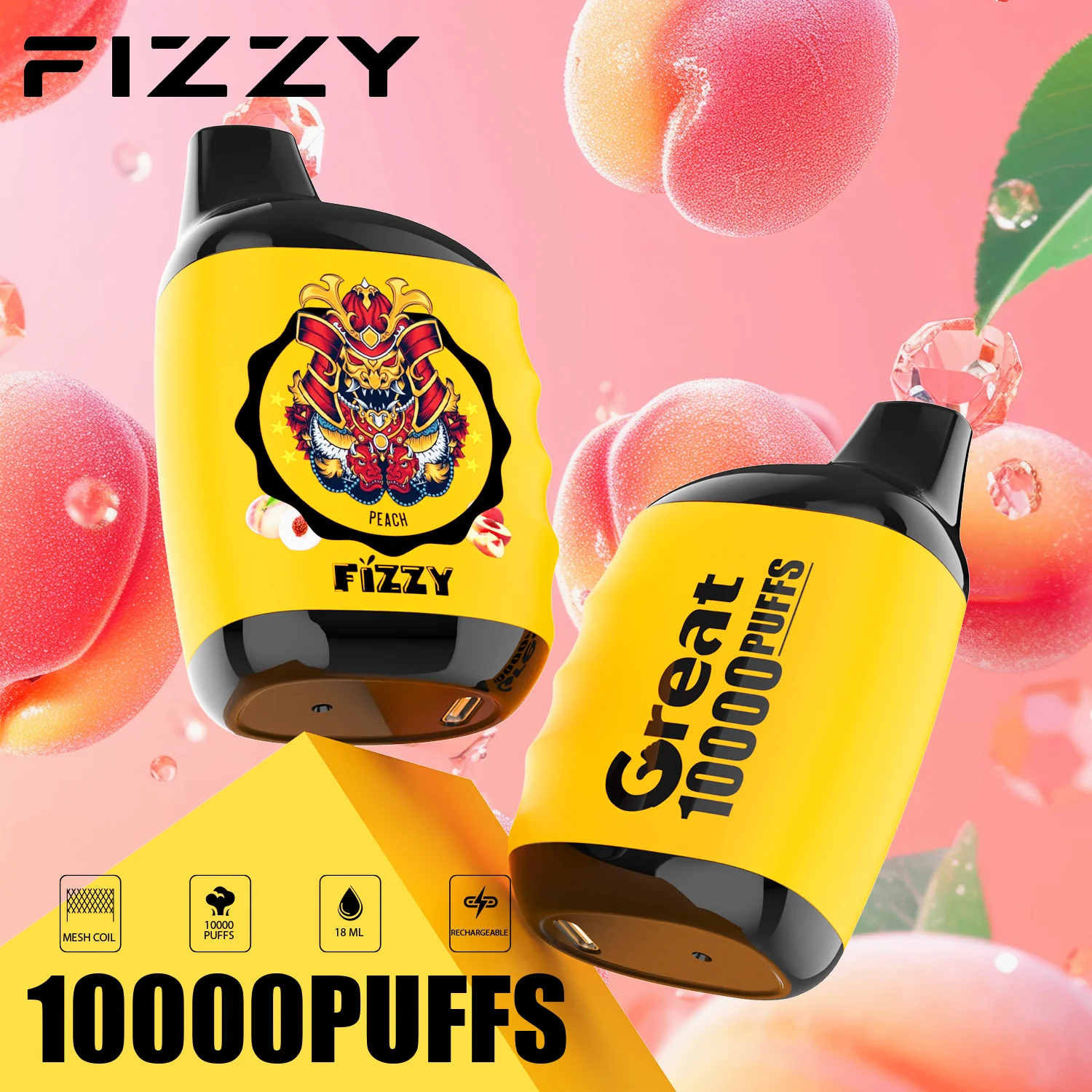Fizzy GREAT 10000 Puffs Wiederaufladbares Einweg Disposable Kit - 📢EXKLUSIVES ANGEBOT - Nehme 4 Zahle NUR 3 an der Kasse + AB einem Einkauf von 100€ 1 Mystery Vapes Gratis!📢 - Image 9