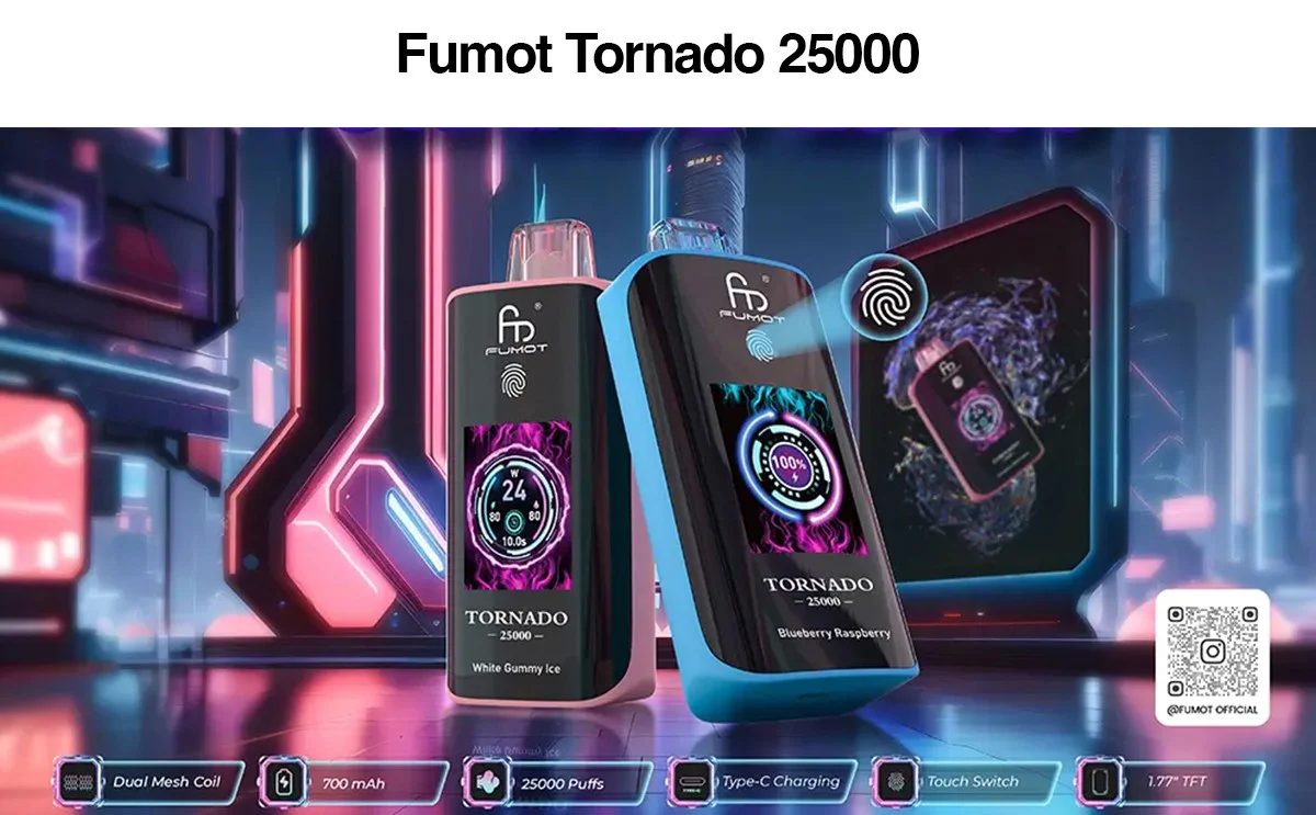 [Clearance Sale] Fumot Randm Tornado 25000 Puff Wiederaufladbares Einweg Kit (Touch Switch) - 📢EXKLUSIVES ANGEBOT - Nehme 4 Zahle NUR 3! + Ab einem Einkauf von 120€ 1 Mystery Vapes Gratis + Kostenloser Versand 📢 - Image 2