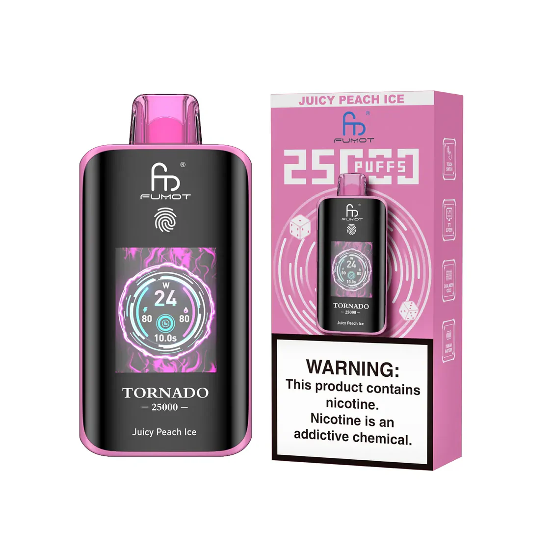 [Clearance Sale] Fumot Randm Tornado 25000 Puff Wiederaufladbares Einweg Kit (Touch Switch) - 📢EXKLUSIVES ANGEBOT - Nehme 4 Zahle NUR 3! + Ab einem Einkauf von 120€ 1 Mystery Vapes Gratis + Kostenloser Versand 📢 - Image 7