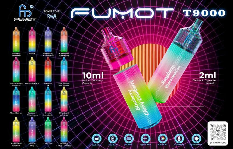 Fumot T9000 Replaceable Vape Set - Nehme 5 Vape Zahle NUR 4 vape + Ab einem Einkauf von 150€ 2 Mystery Vapes Gratis📢 - Image 3