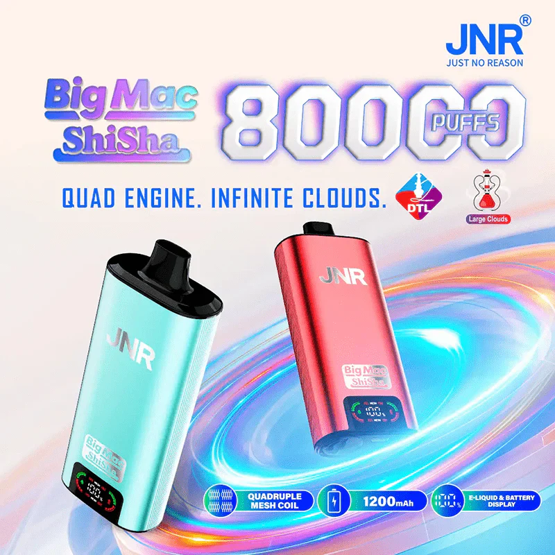 JNR BIG MAC Shisha 80K 80000 Puffs Einweg Kit- 💥 Nehme 5 Zahle NUR 4! + Ab einem Einkauf von 100€ 2 Mystery Gratis💥 - Image 17