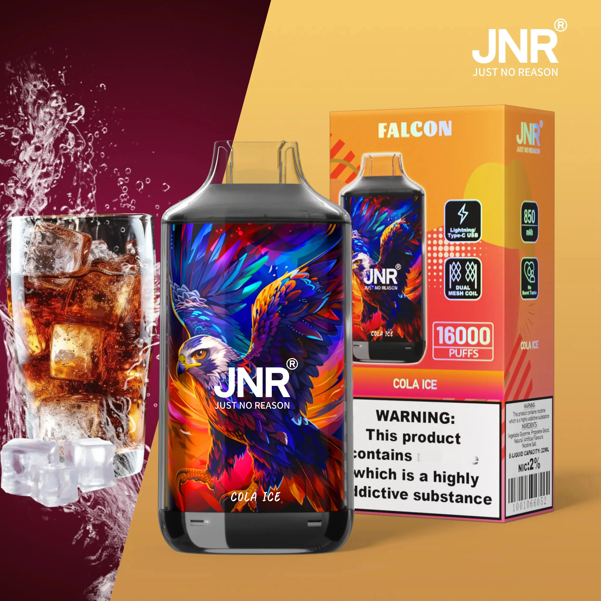 [Clearance Sale] JNR Falcon 16000 Puffs Einweg Kit- 💥 Nehme 5 Zahle NUR 4! + Ab einem Einkauf von 100€ 2 Mystery Gratis💥 - Image 7
