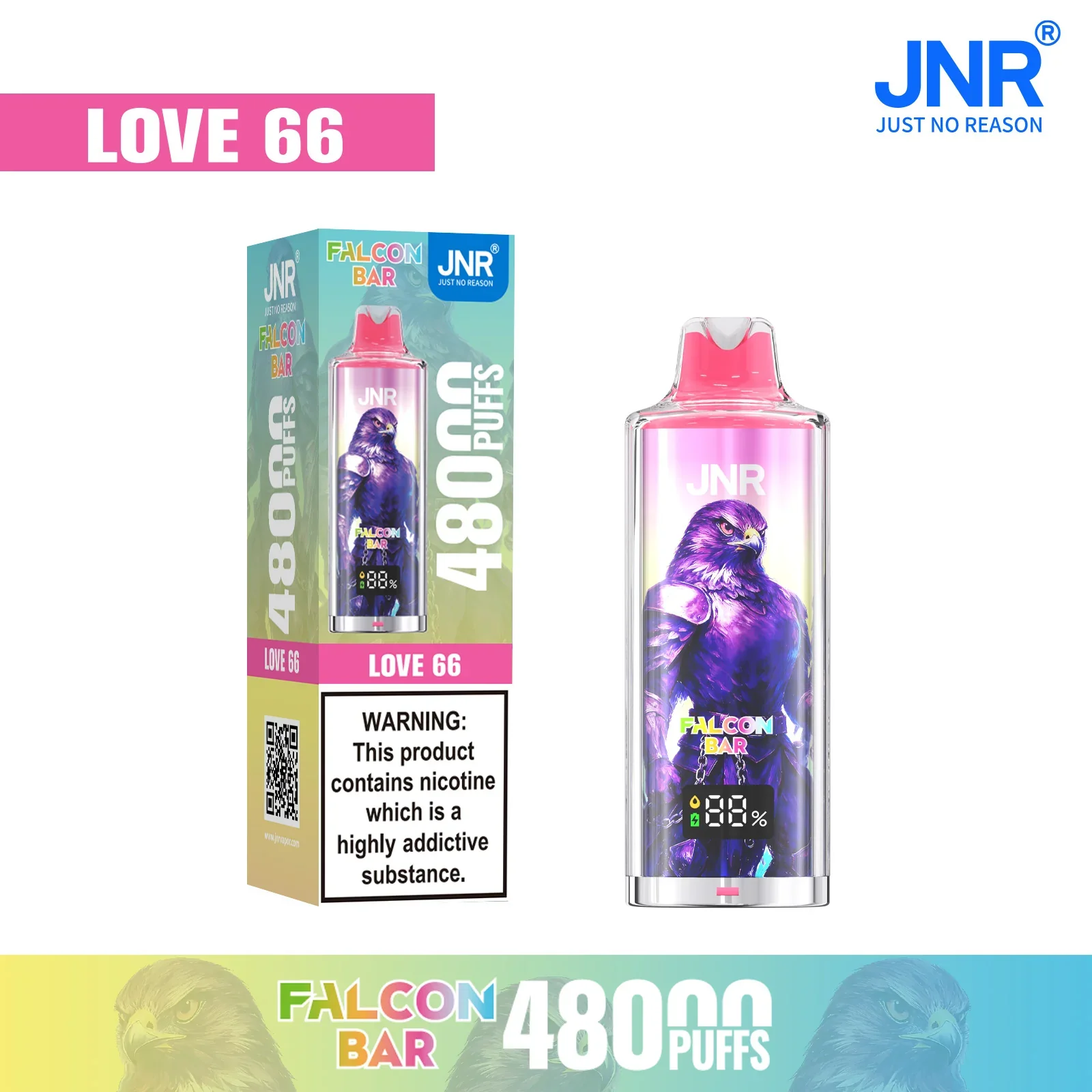 JNR Falcon Bar 48000 Puffs Wiederaufladbares Einweg Kit - 💥 Nehme 5 Zahle NUR 4! + Ab einem Einkauf von 100€ 2 Mystery Gratis💥 - Image 11
