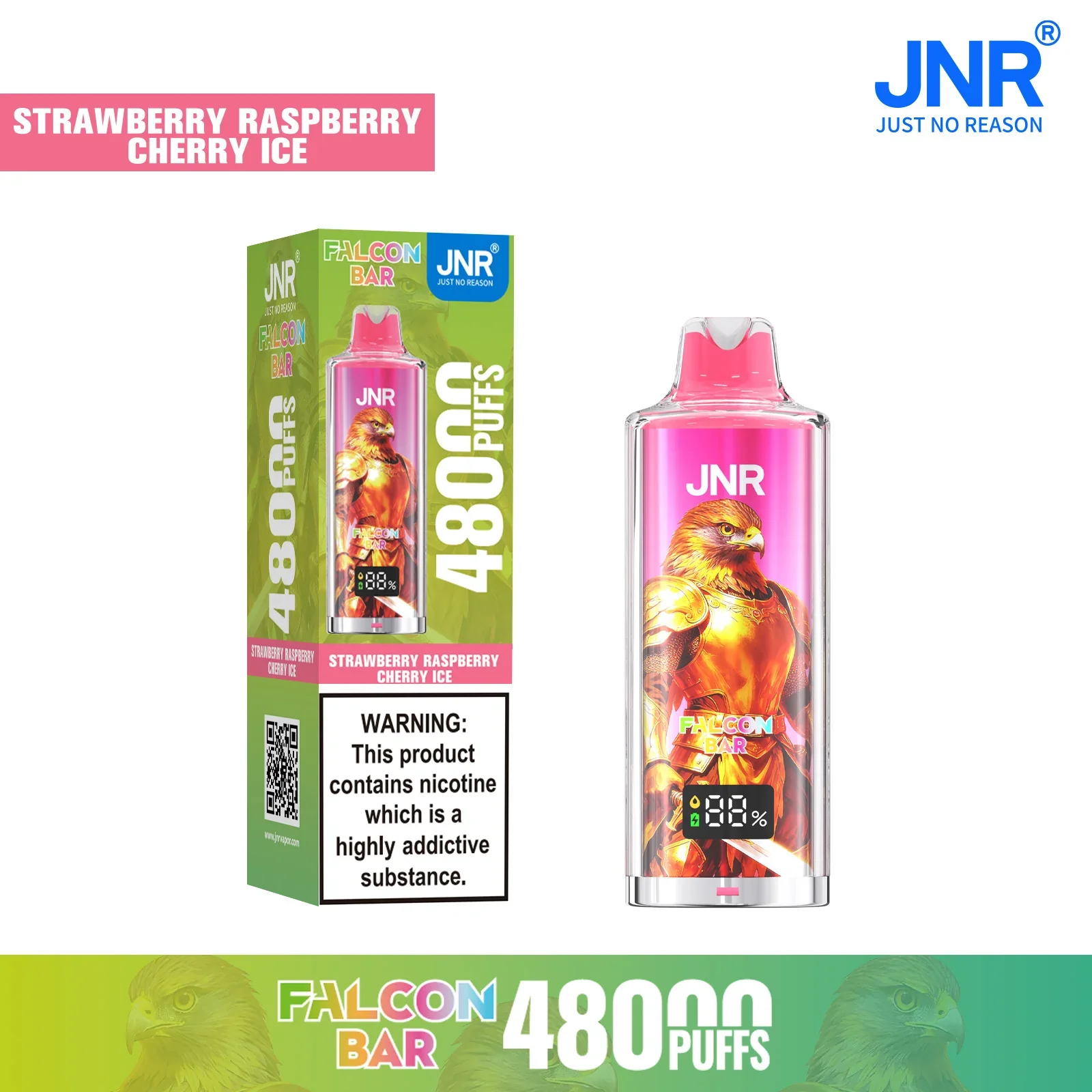 JNR Falcon Bar 48000 Puffs Wiederaufladbares Einweg Kit - 💥 Nehme 5 Zahle NUR 4! + Ab einem Einkauf von 100€ 2 Mystery Gratis💥 - Image 7