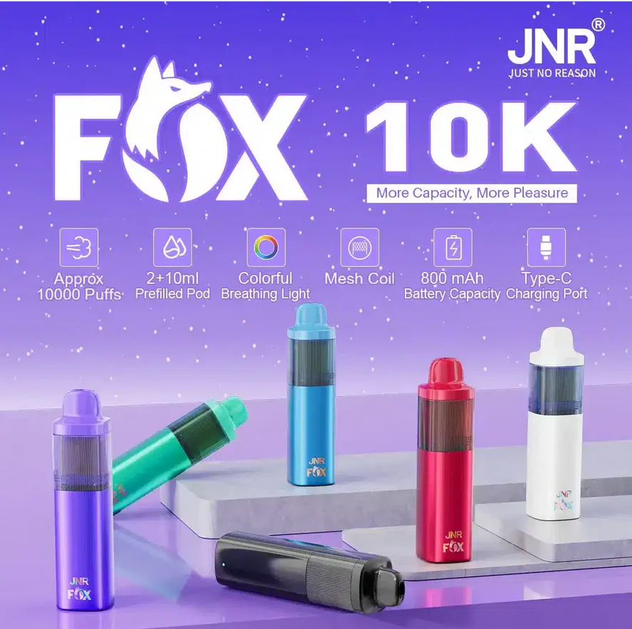 JNR Fox 10000 Puffs Vorgefülltes Einweg Kit- 💥 Nehme 5 Zahle NUR 4! + Ab einem Einkauf von 100€ 2 Mystery Gratis💥 - Image 9