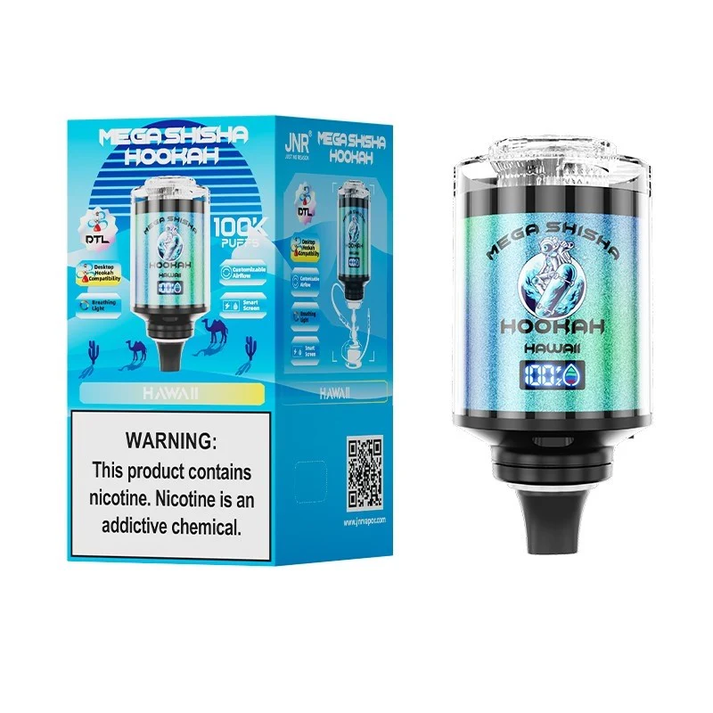 JNR Mega Shisha Hookah 100K Wiederaufladbares Einweg Kit 60ml - 💥 Nehme 4 Zahle NUR 3! + Ab einem Einkauf von 100€ 2 Mystery Gratis💥 - Image 6