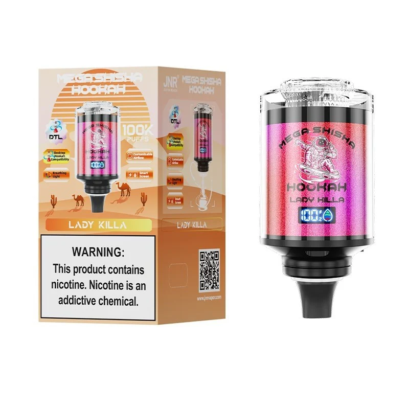 JNR Mega Shisha Hookah 100K Wiederaufladbares Einweg Kit 60ml - 💥 Nehme 4 Zahle NUR 3! + Ab einem Einkauf von 100€ 2 Mystery Gratis💥 - Image 8