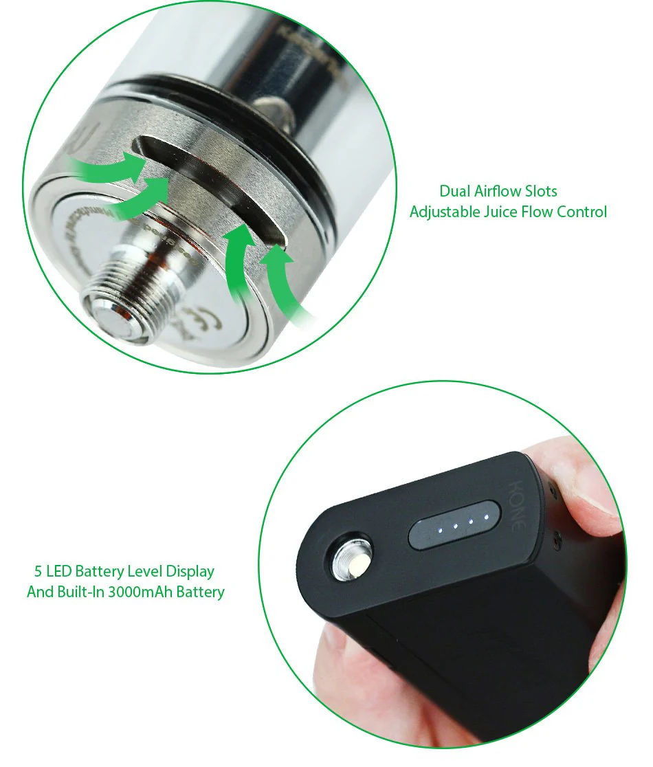 KangerTech KONE Starter Kit Starterset mit PANGU Tank - 3,5ml & 3000mAh - Image 8