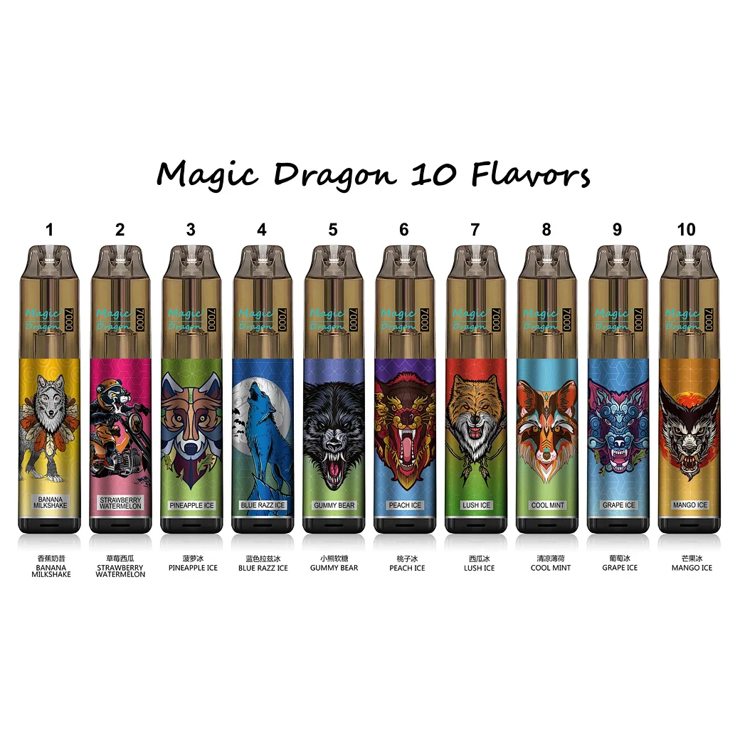 Komodo Magic Dragon 7000 Puffs Wiederaufladbares Einweg Disposable Kit 16 ml (10 Stück/Packung) - Image 2