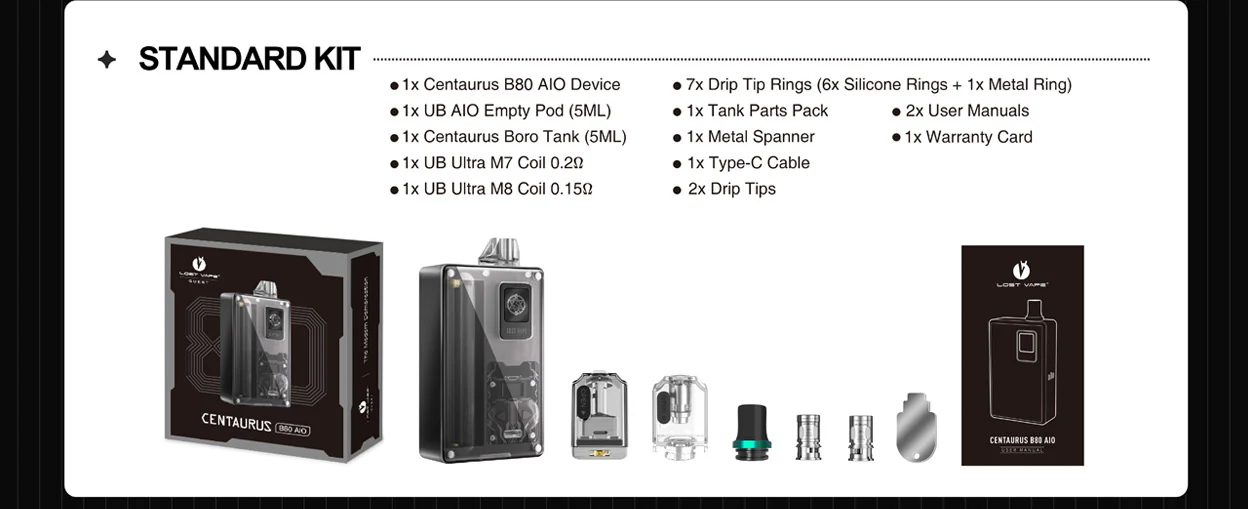 Lost Vape Centaurus B80 AIO Pod Kit 5ml - Image 3