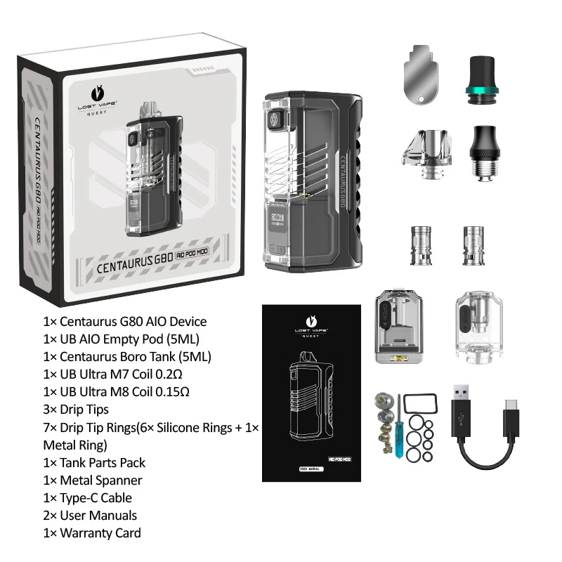 Lost Vape Centaurus G80 80W AIO Pod Mod Kit - Image 3