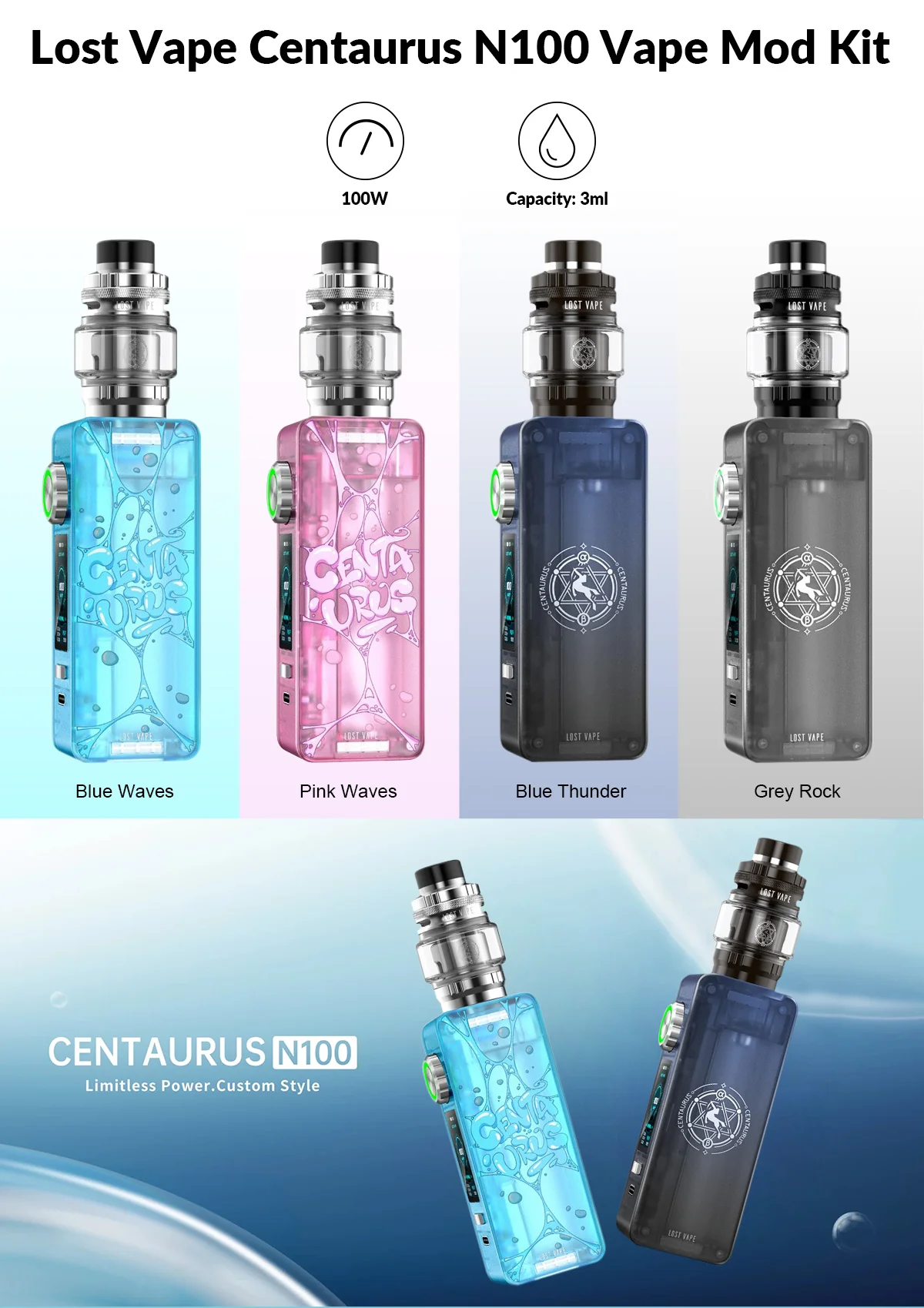 Lost Vape Centaurus N100 Kit mit Centaurus Sub Ohm Verdampfer 5ml - Image 4