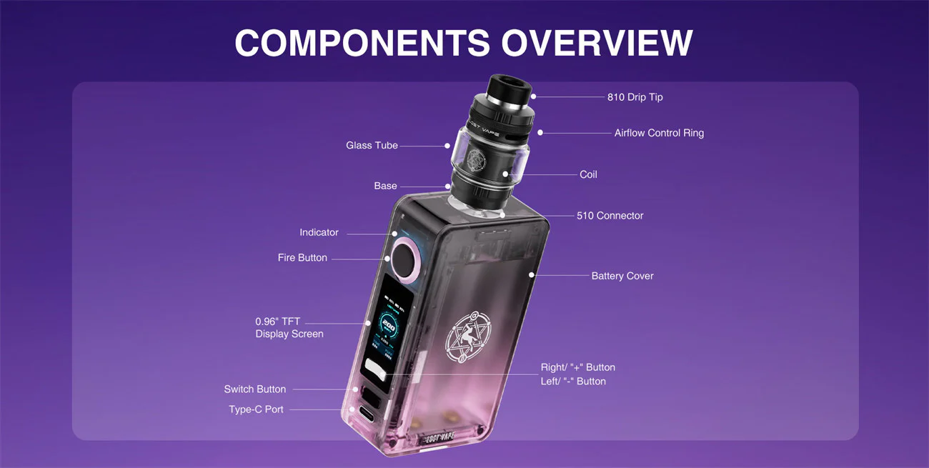 Lost Vape Centaurus N200 Kit mit Centaurus Sub Ohm Tank Verdampfer 5ml - Image 4