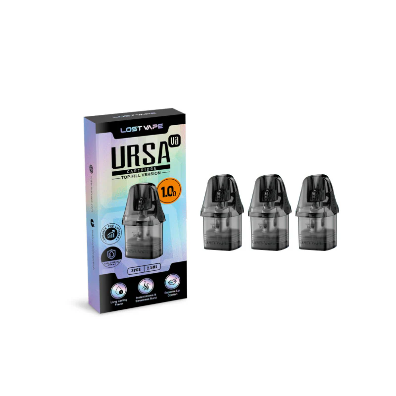 Lost Vape Ursa V3 Pod Kartusche für Ursa Nano /Ursa Nano 2 / Ursa Nano 3 / Ursa Nano Pro / Ursa Nano Air / Ursa Nano S 2 / Ursa Baby / Ursa Baby 2 / Ursa Baby 3 / Ursa Baby Pro / Ursa Pro / Ursa S Kit 2,5 ml (3 Stück/Packung) - Image 2