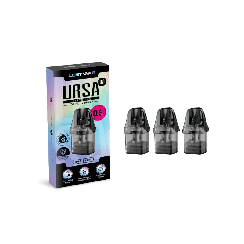 Lost Vape Ursa V3 Pod Kartusche für Ursa Nano /Ursa Nano 2 / Ursa Nano 3 / Ursa Nano Pro / Ursa Nano Air / Ursa Nano S 2 / Ursa Baby / Ursa Baby 2 / Ursa Baby 3 / Ursa Baby Pro / Ursa Pro / Ursa S Kit 2,5 ml (3 Stück/Packung) - Image 4